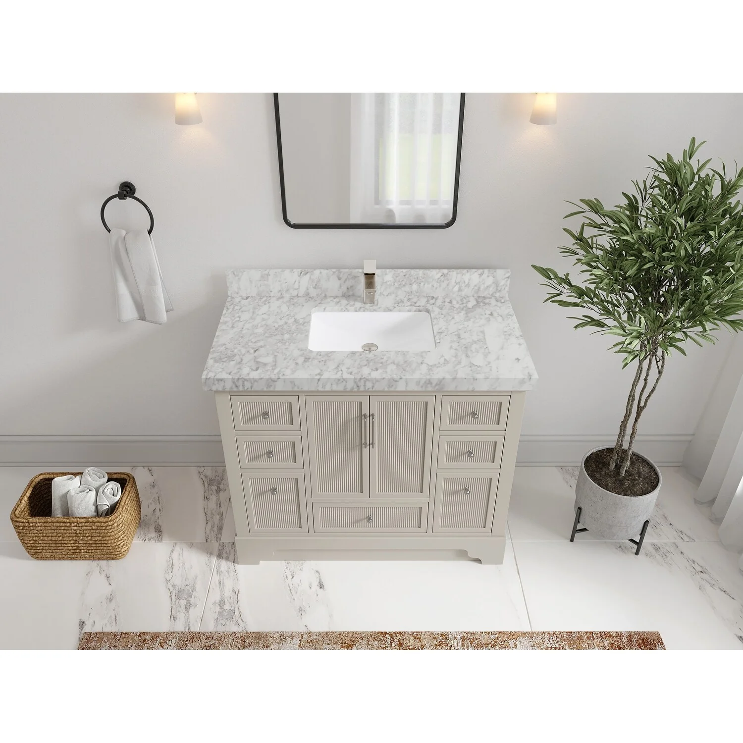 Willow Collections 42 in. W x 22 in. D Alys Single Sink Bathroom Vanity with Countertop