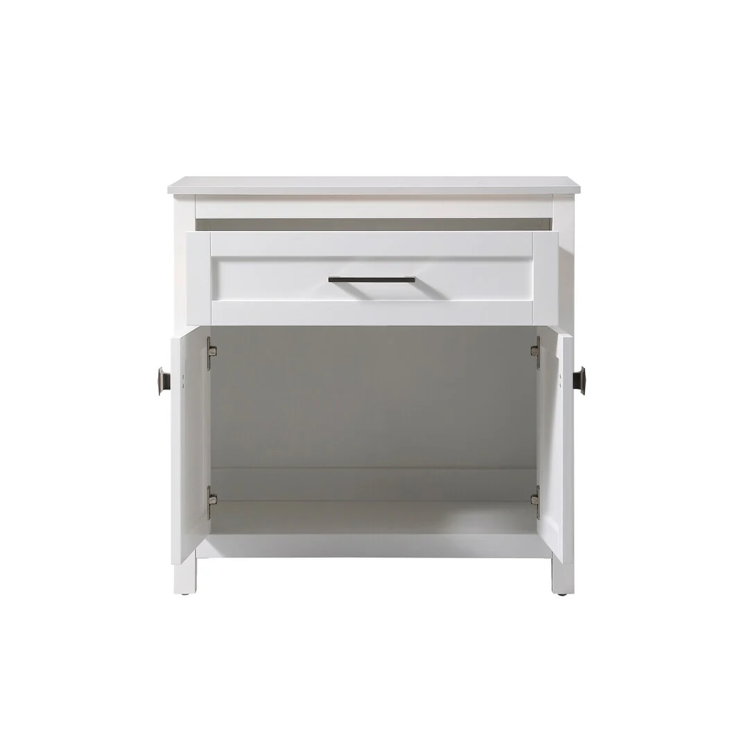 Indigo Home 30 Inch Bathroom Storage Freestanding Cabinet - 30 x 16