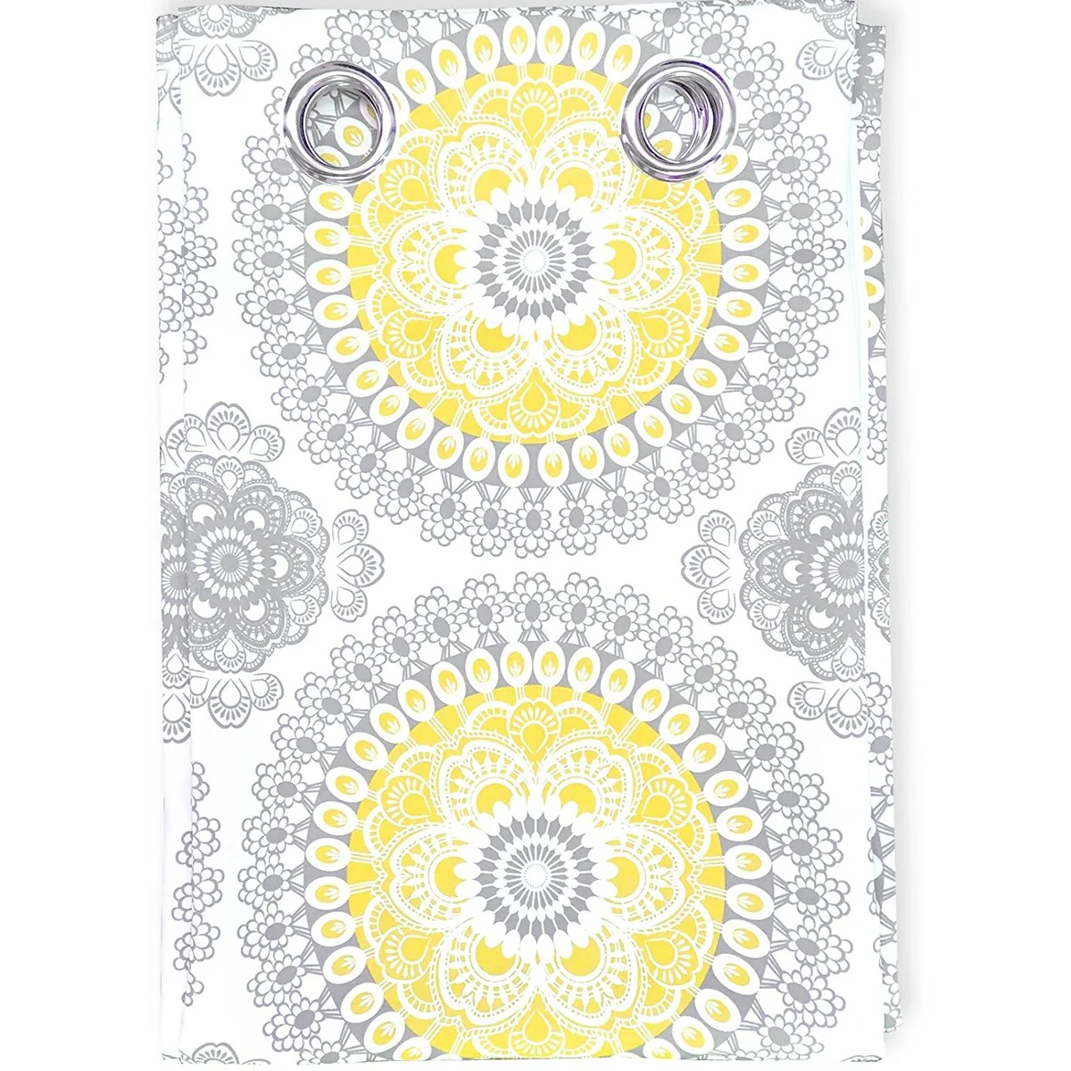 DriftAway Bella Medallion Printed Room Darkening Grommet Window Curtain Panel Pair