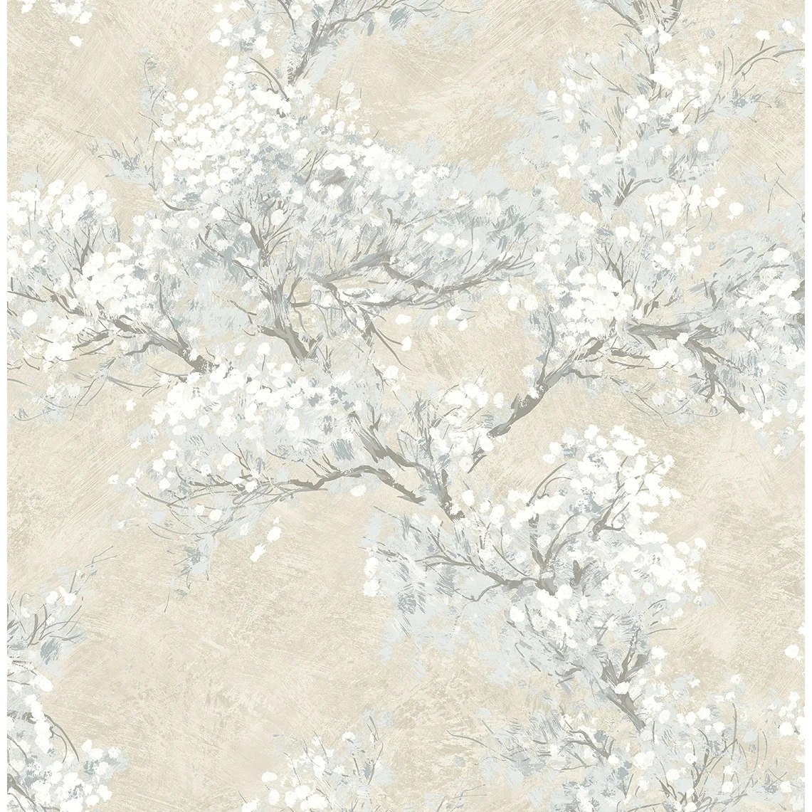 NextWall Cherry Blossom Grove and Stick Wallpaper