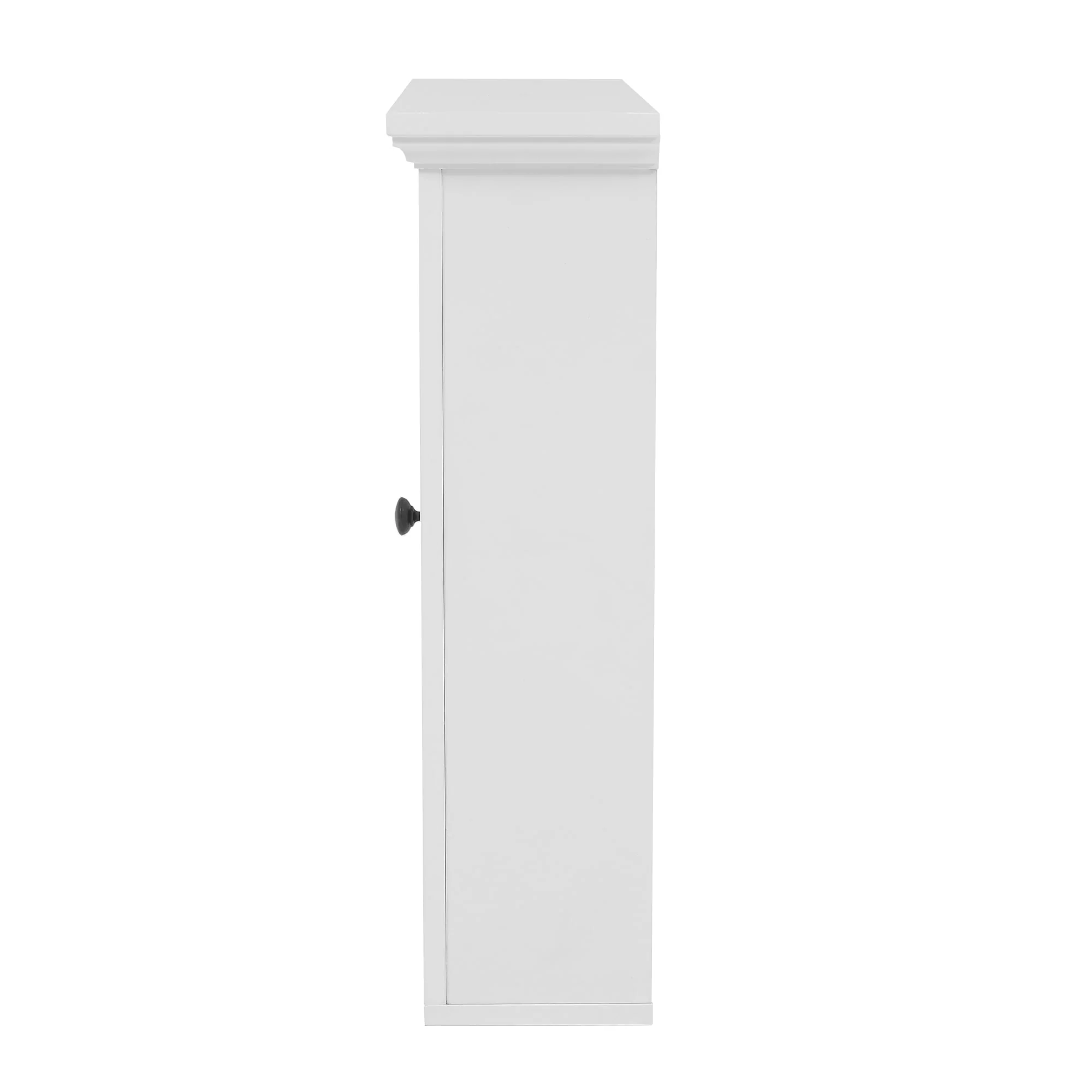 White MDF Wood Bathroom 1-Door Wall Storage Cabinet - 19.96