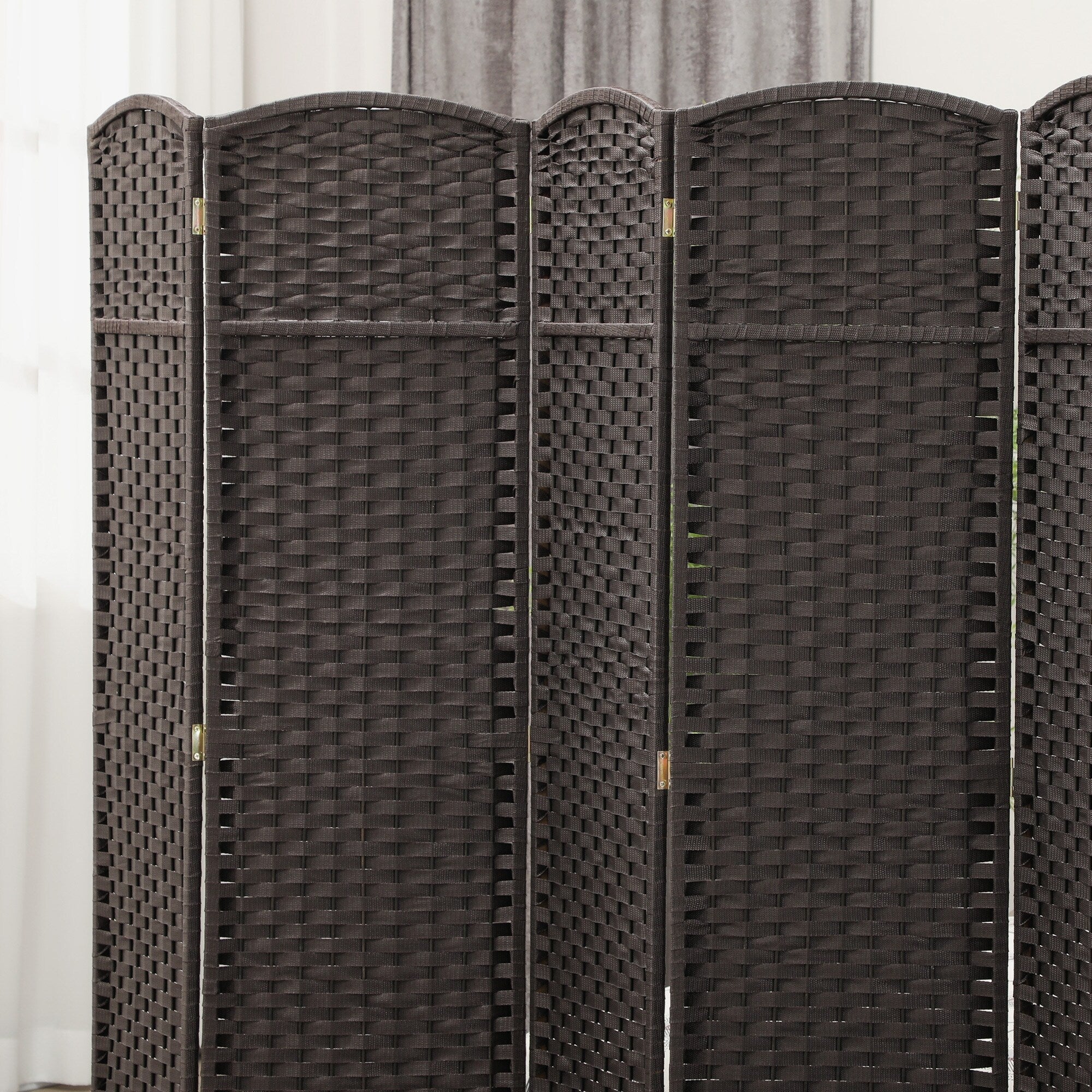 HOMCOM Room Divider, 6 Panel Folding Privacy Screen, 5.6' Tall Freestanding Wall Partition
