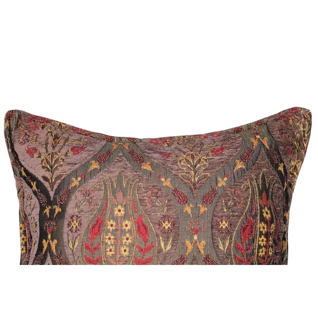 Boho Chic Peony Turkish Throw Pillow
