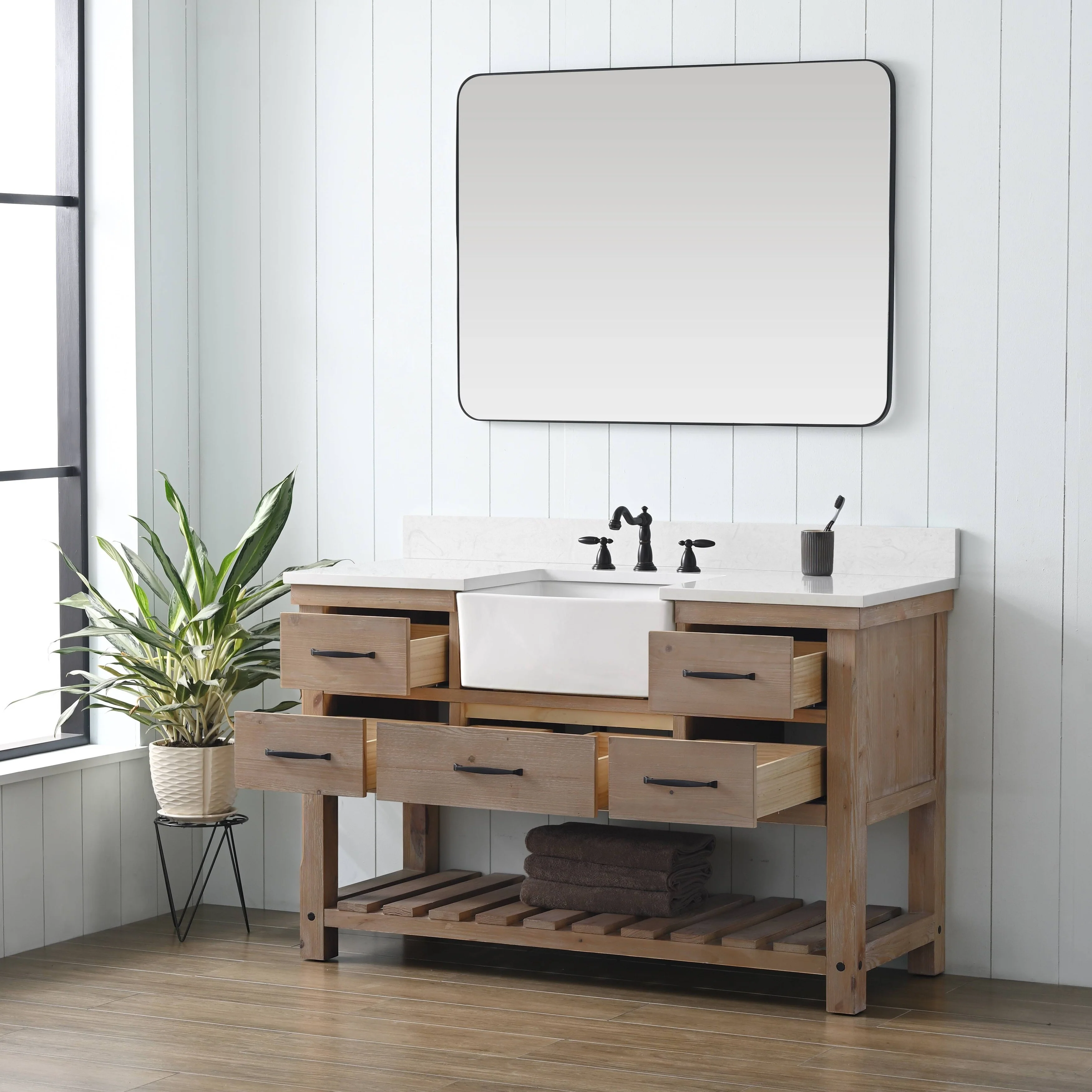 Sudio Design Bathroom Vanity Wesley Weathered Collection.