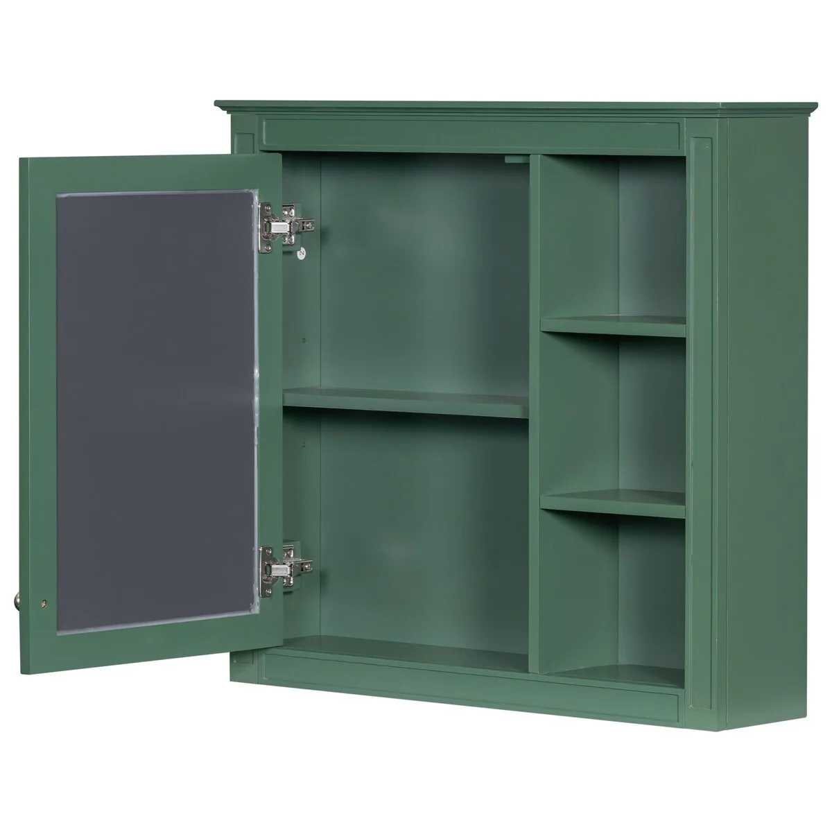 30'' x 28'' Wall Mounted Bathroom Storage Cabinet, Modern Bathroom Wall Cabinet with Mirror,Mirror Cabinet with 3 Open Shelves