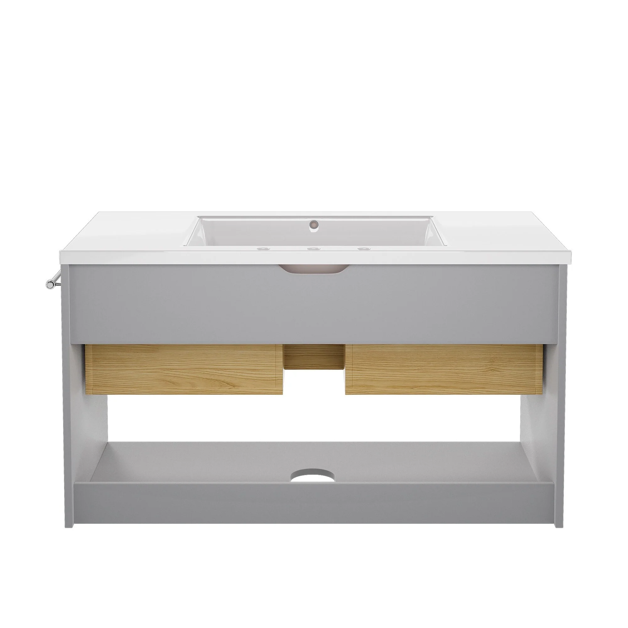 36-Inch Minimalist MDF Bathroom Vanity with Sink – Sleek and Simple Design for Modern Spaces