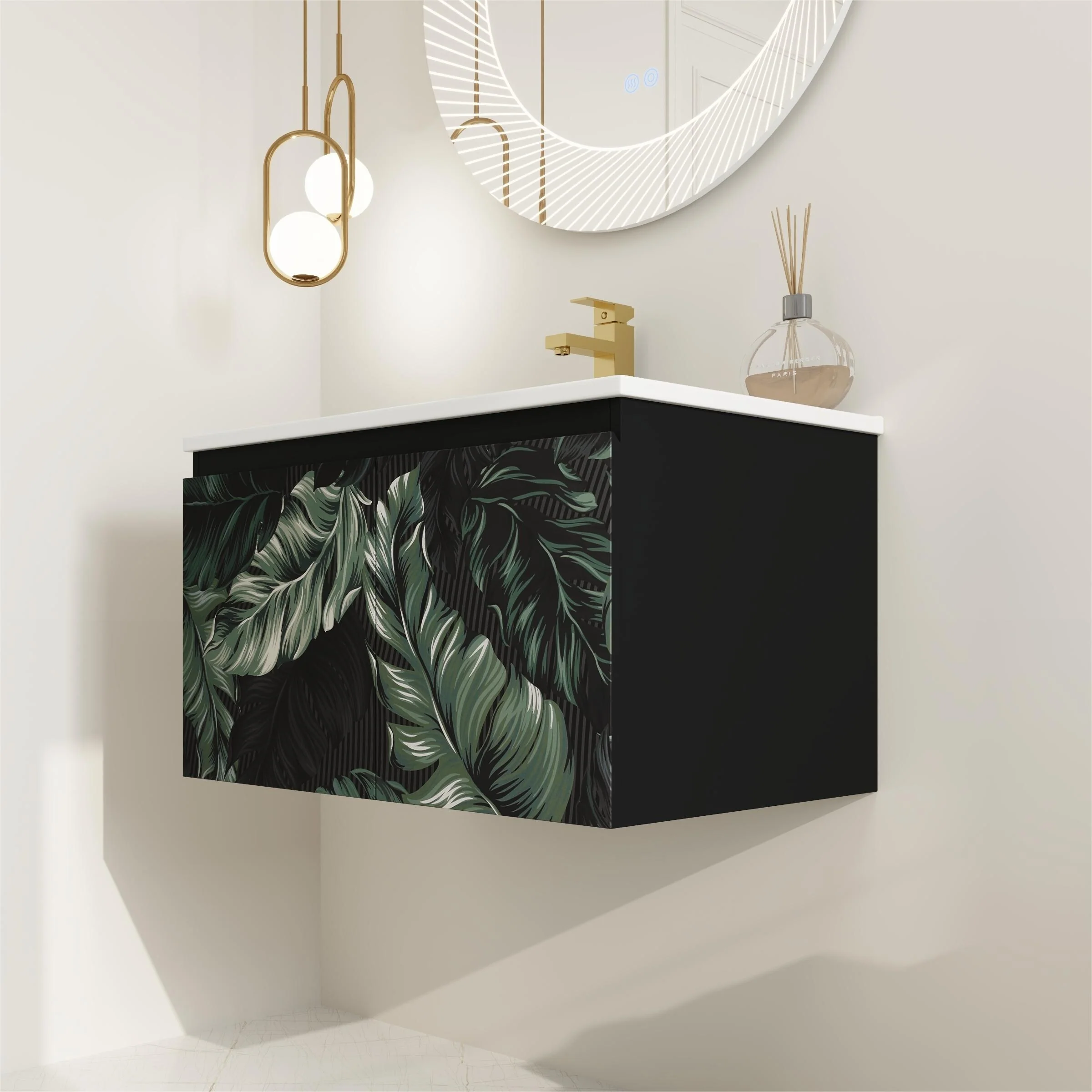 BNK 24/30/48 Inch Double Sink Bathroom Vanity with Soft Close Door