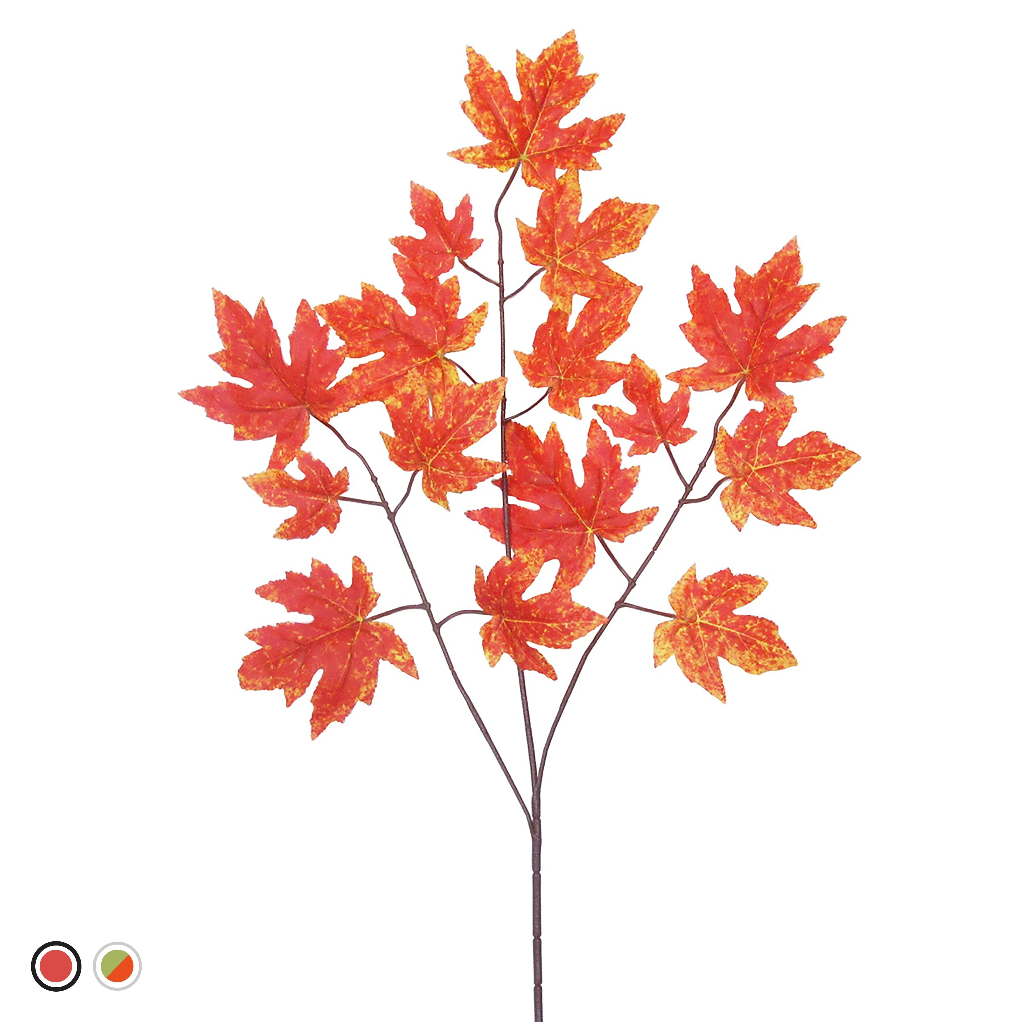 Set of 24 Artificial Rock Maple Leaf Stem Plant Greenery Spray Branch 22in