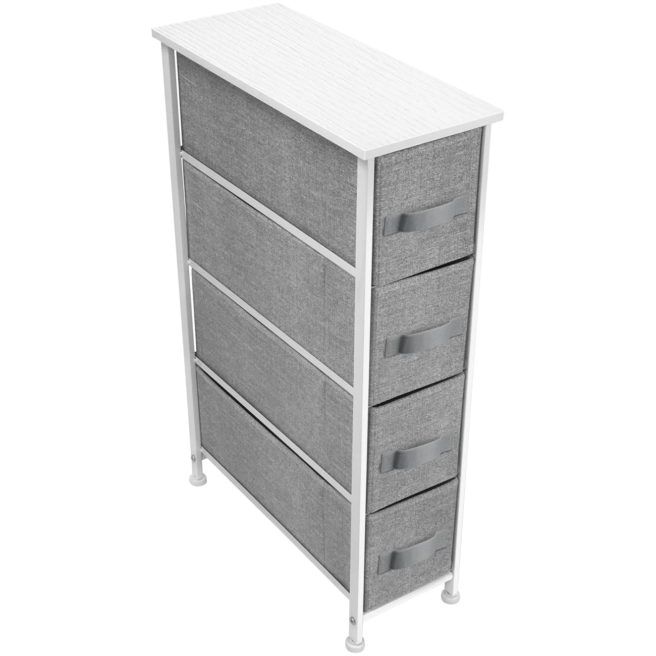 Narrow Dresser Tower with 4 Drawers - Vertical Storage for Bedroom
