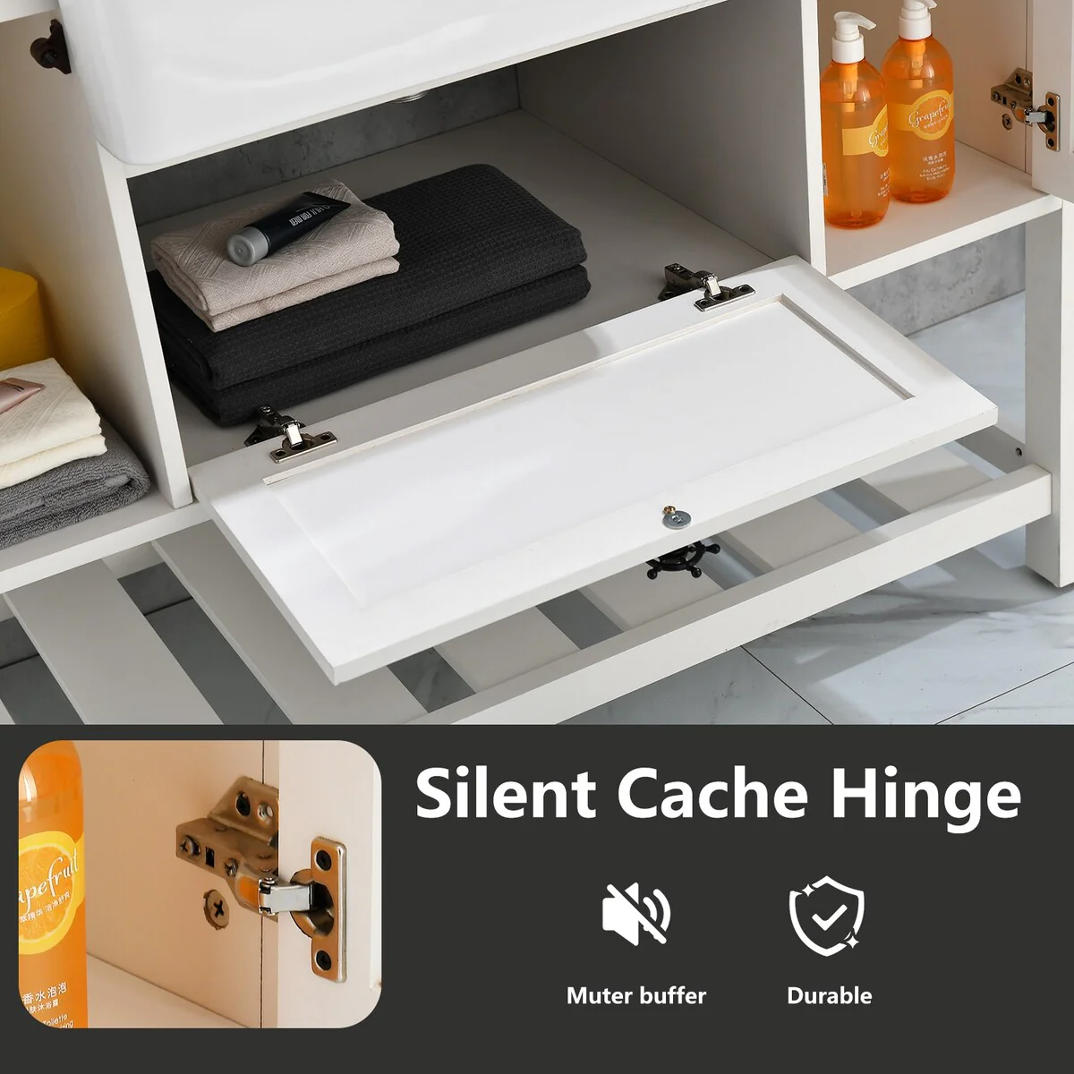 48 in.W x 20 in.D x 33.60 in.H Solid Wood Bathroom Vanities Without Tops