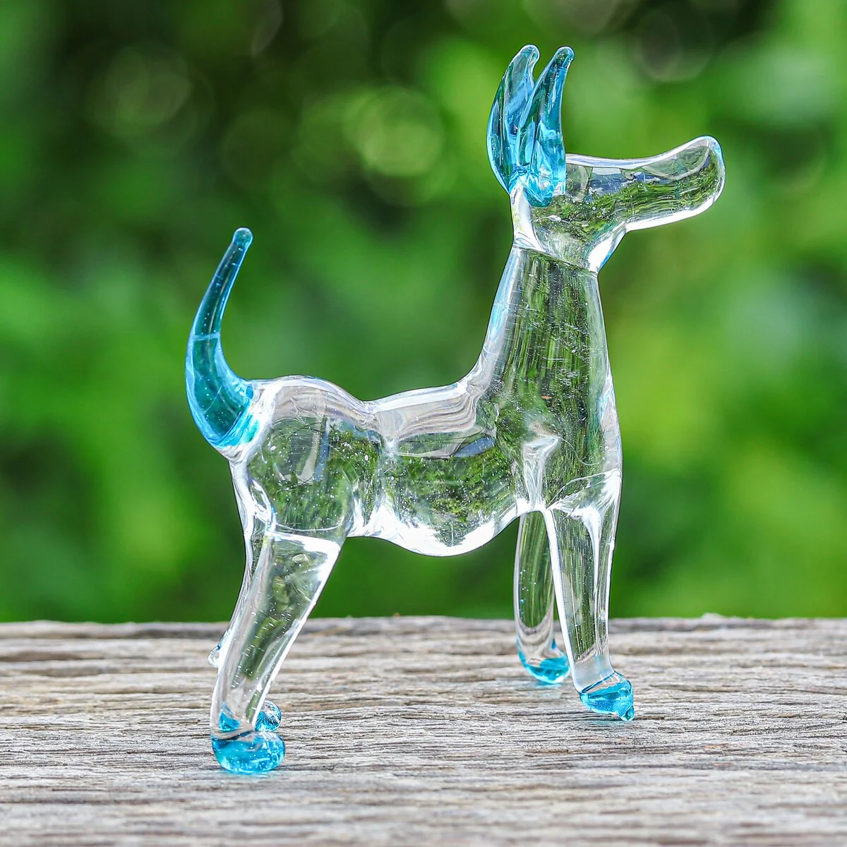 Novica Handmade Peace Ridgeback Handblown Glass Figurine