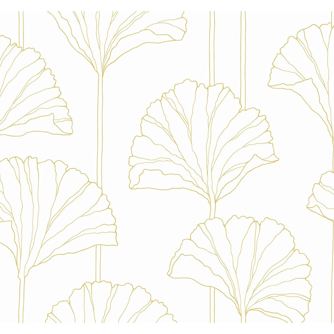 NextWall Ginkgo Leaf Peel and Stick Wallpaper