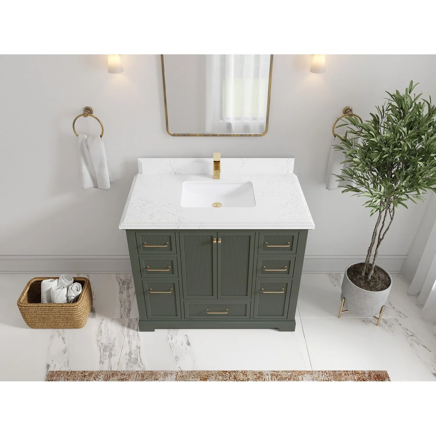 Willow Collections 42 in. W x 22 in. D Alys Single Sink Bathroom Vanity with Countertop