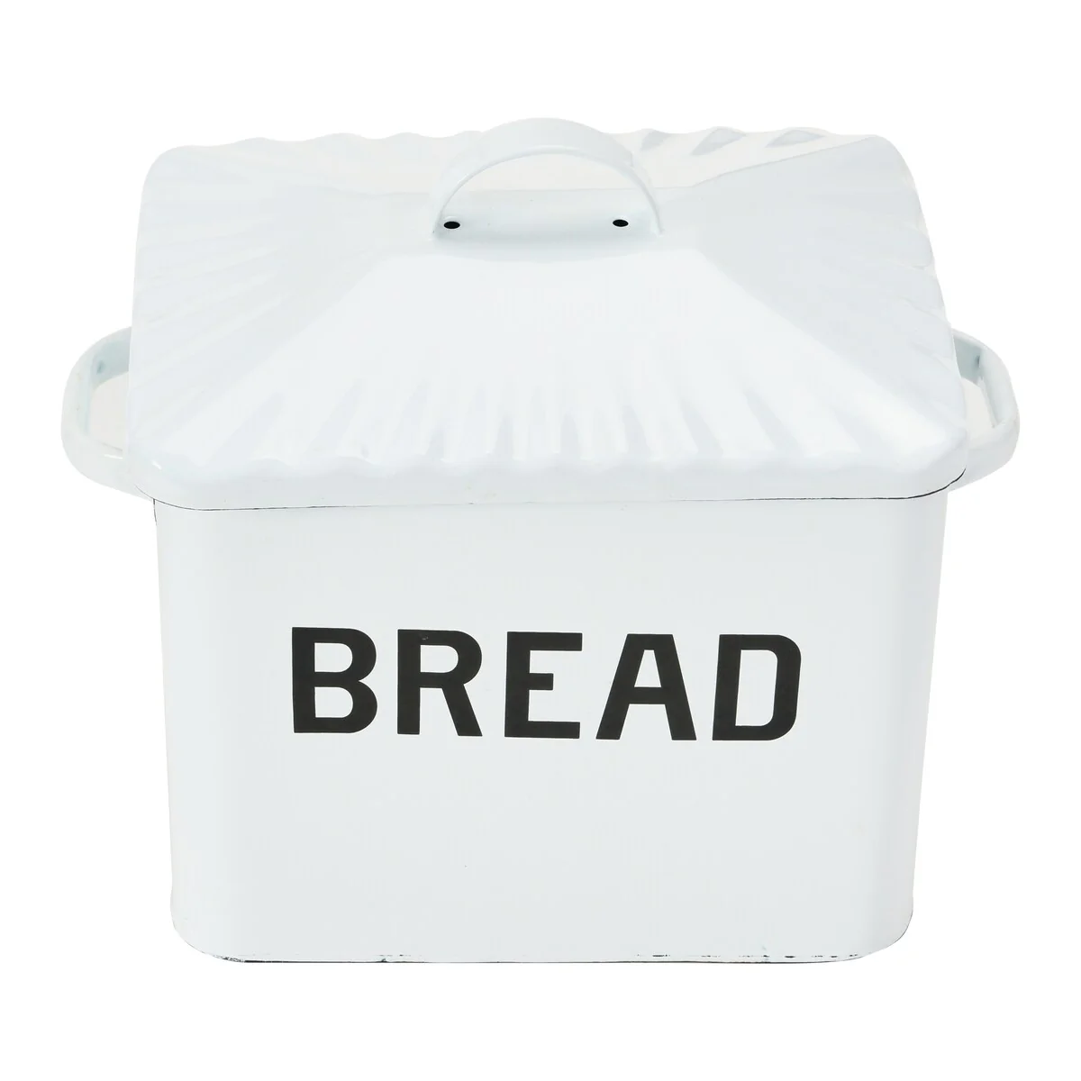 Enameled Metal Bread Box with