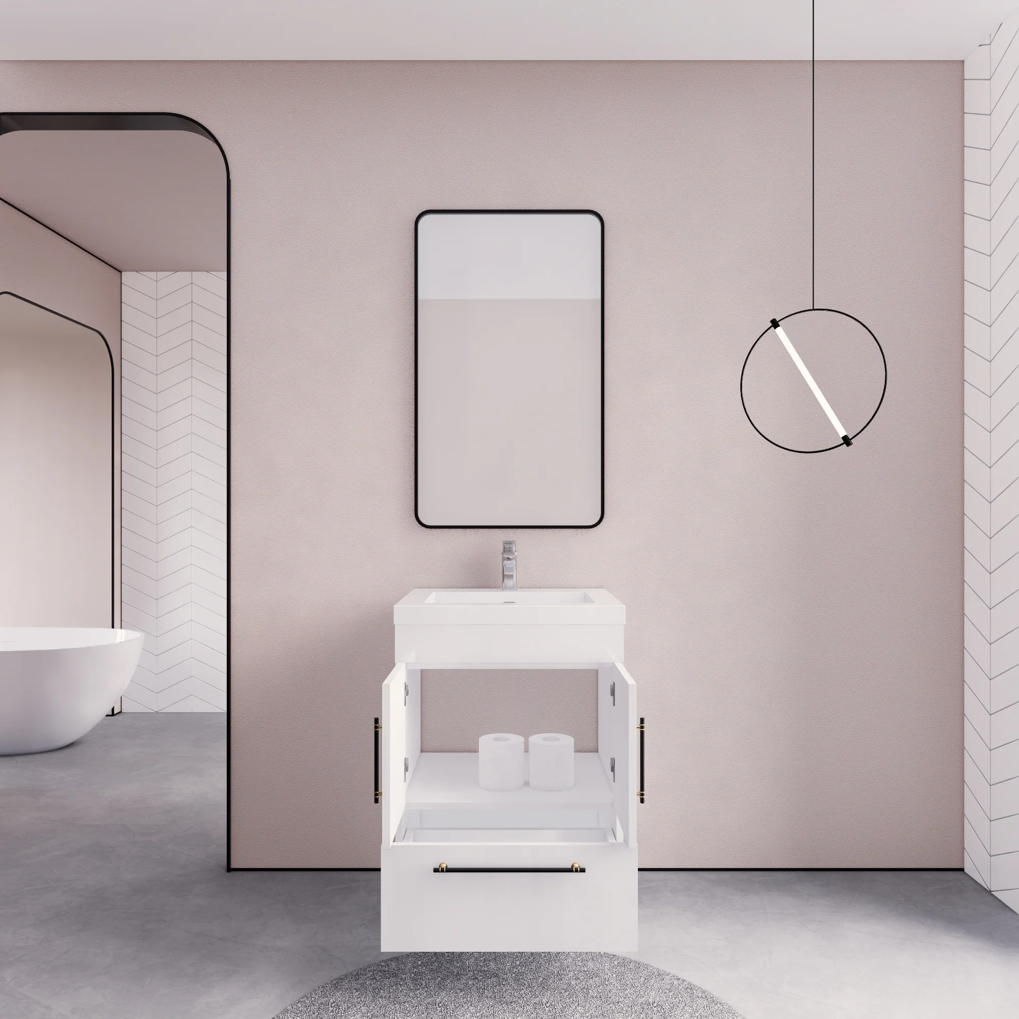 Eliza 24'' Freestanding Vanity with Single Sink