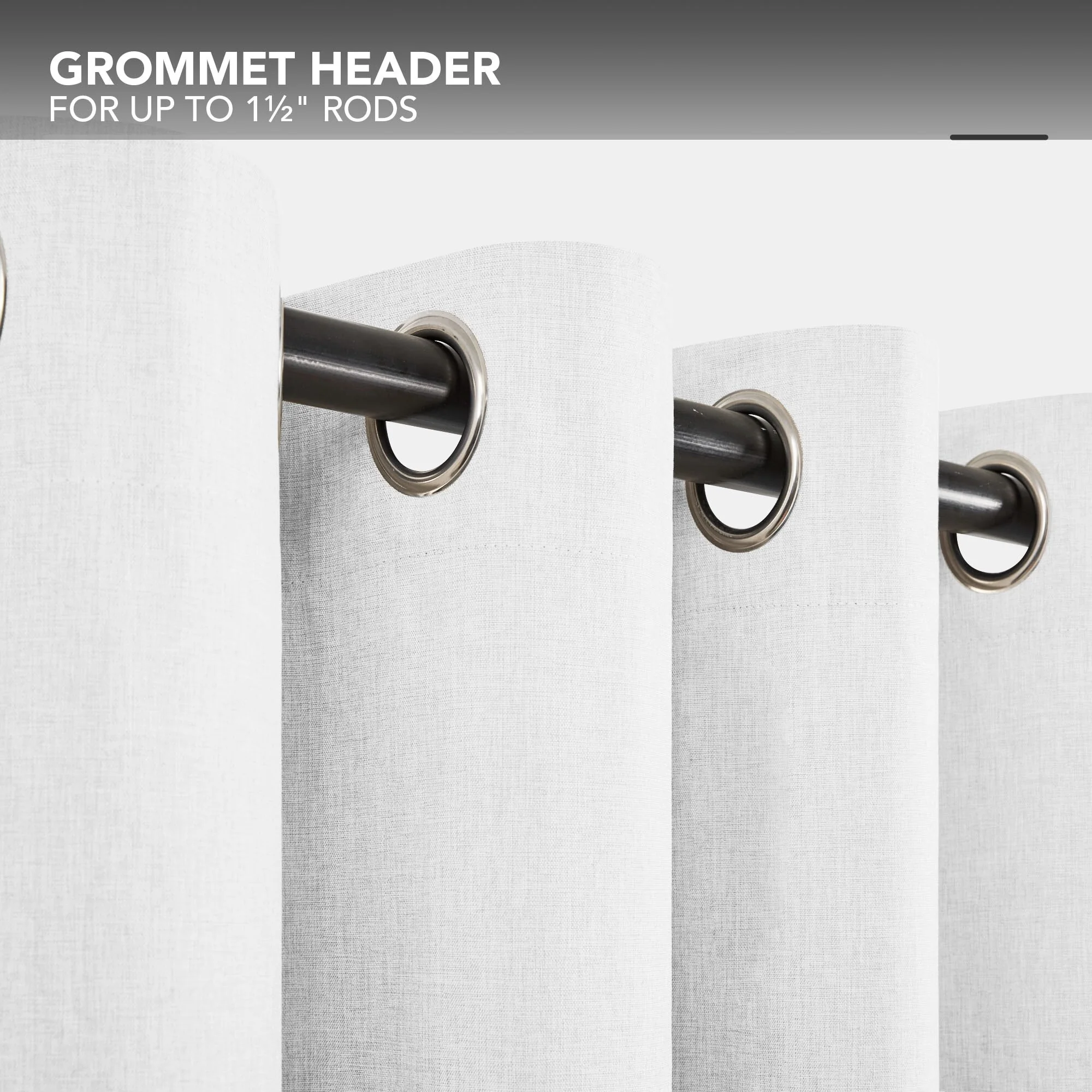 Deconovo Blackout Living Room Curtains Faux Linen Drapes 2 Panels