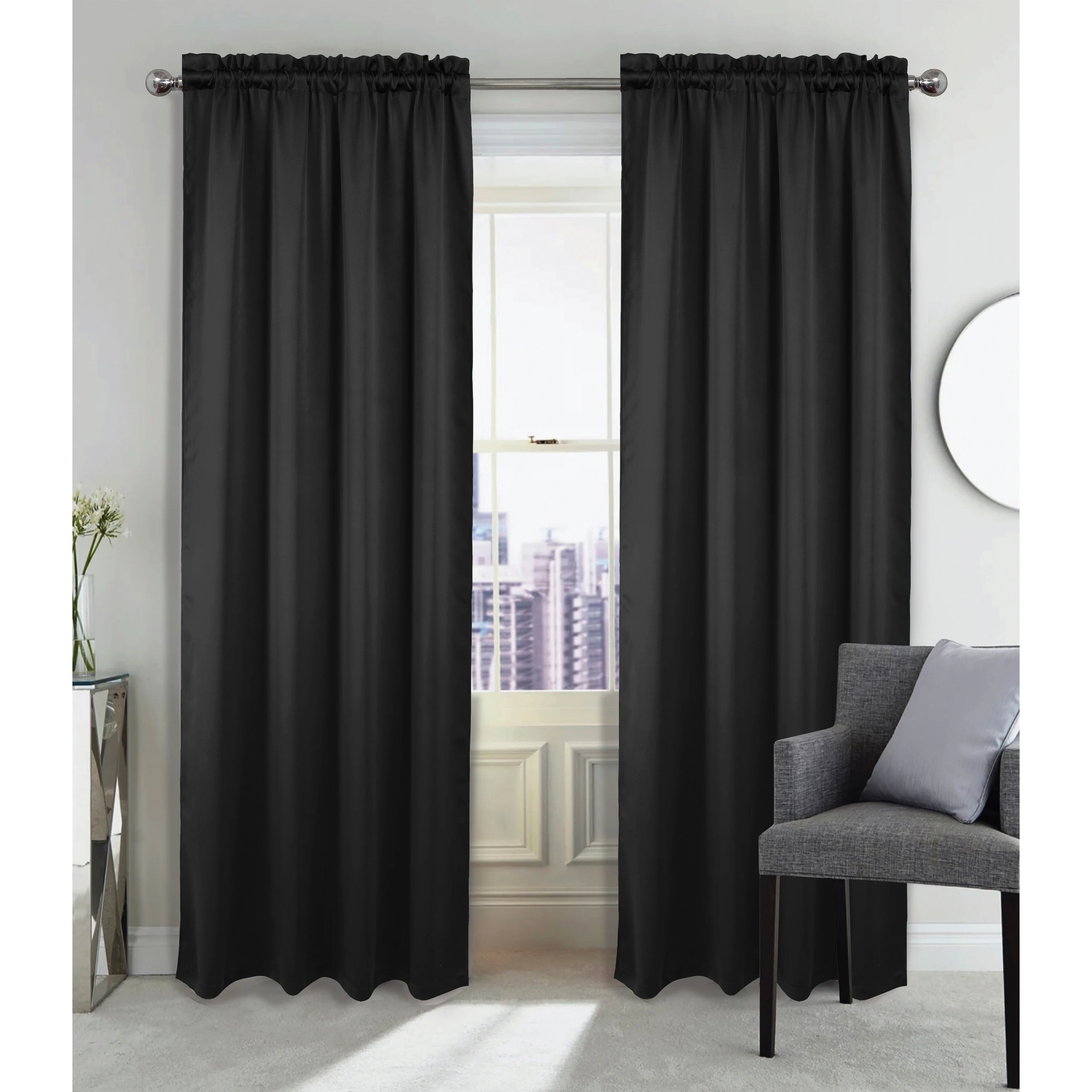 Twilight Room Darkening Rod Pocket Window Curtain 84