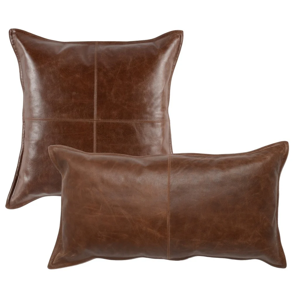 Strick & Bolton Lindi Leather 22-inch Throw Pillow