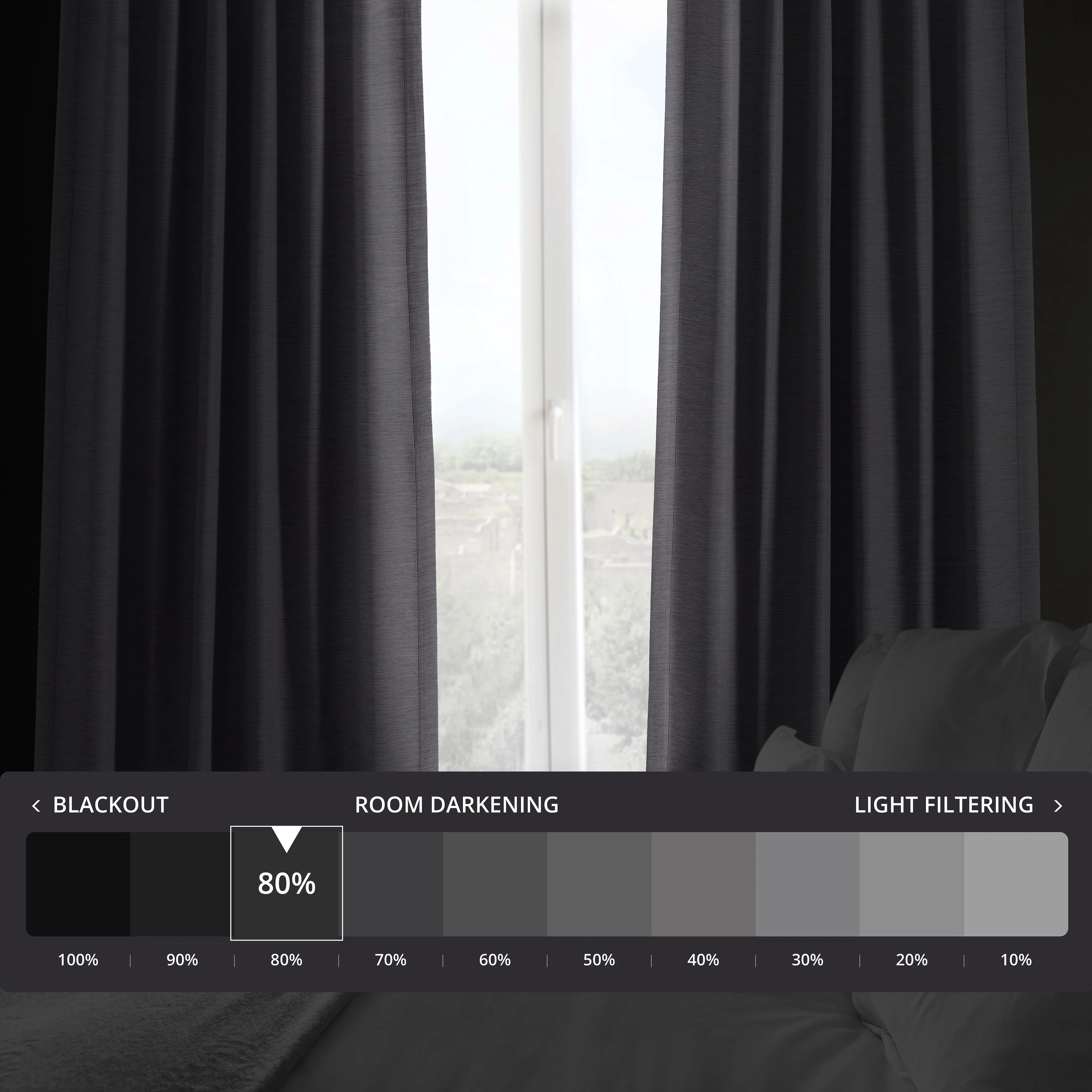 Exclusive Fabrics Textured Bellino Room Darkening Curtains (1 Panel)