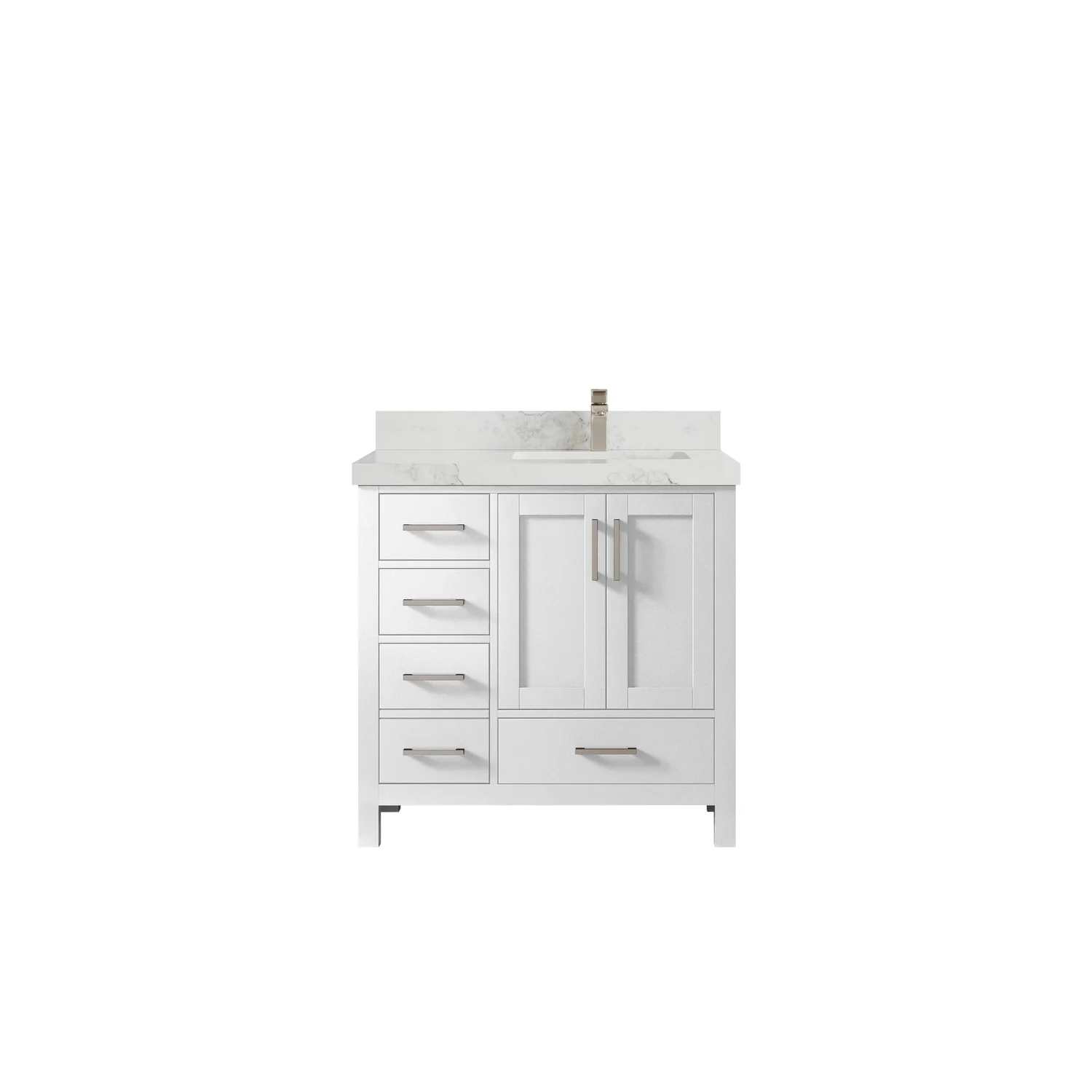 Willow Collections 36 in. W x 22 in. D Malibu Right Offset Sink Bathroom Vanity with Countertop