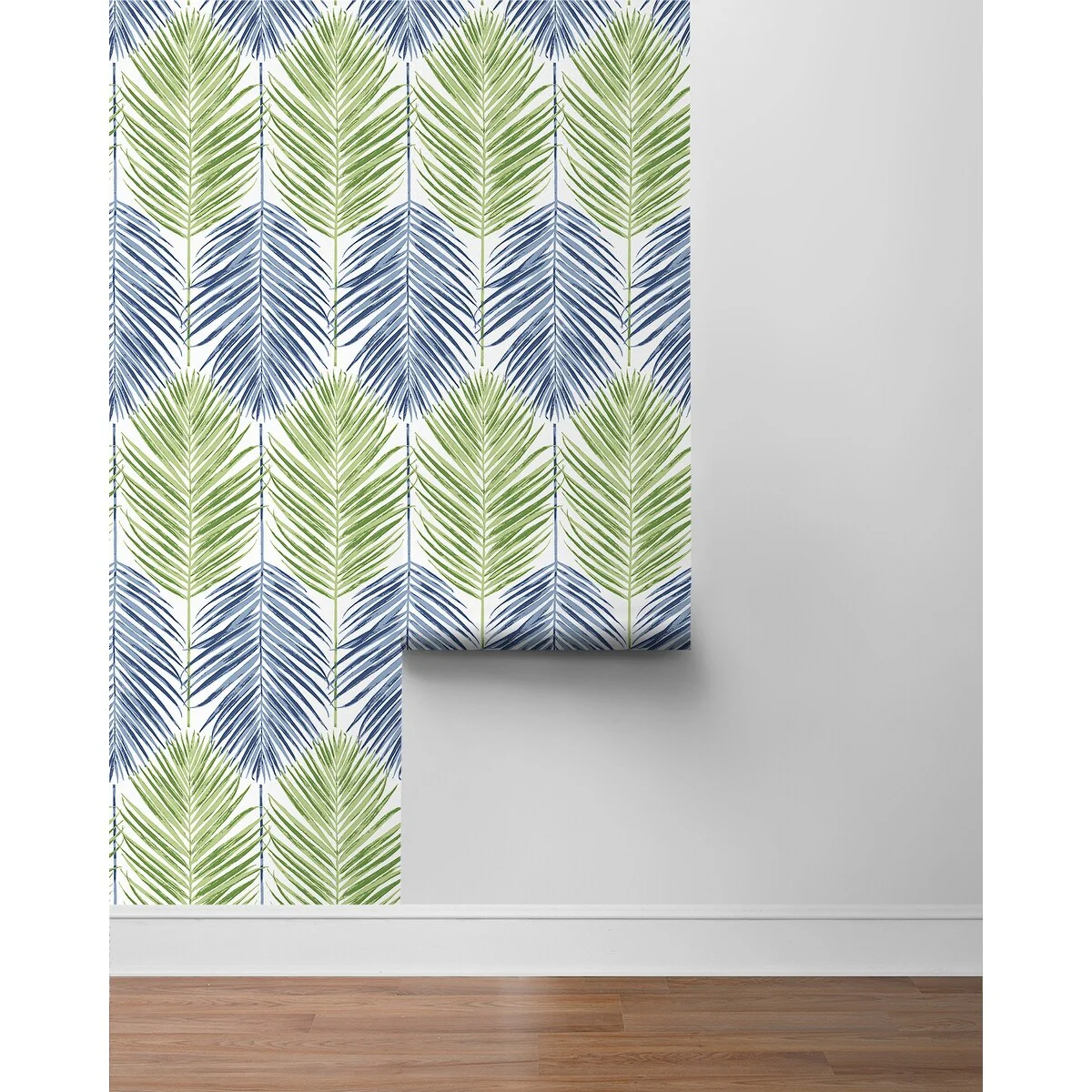 NextWall Two Toned Palm Peel and Stick Wallpaper