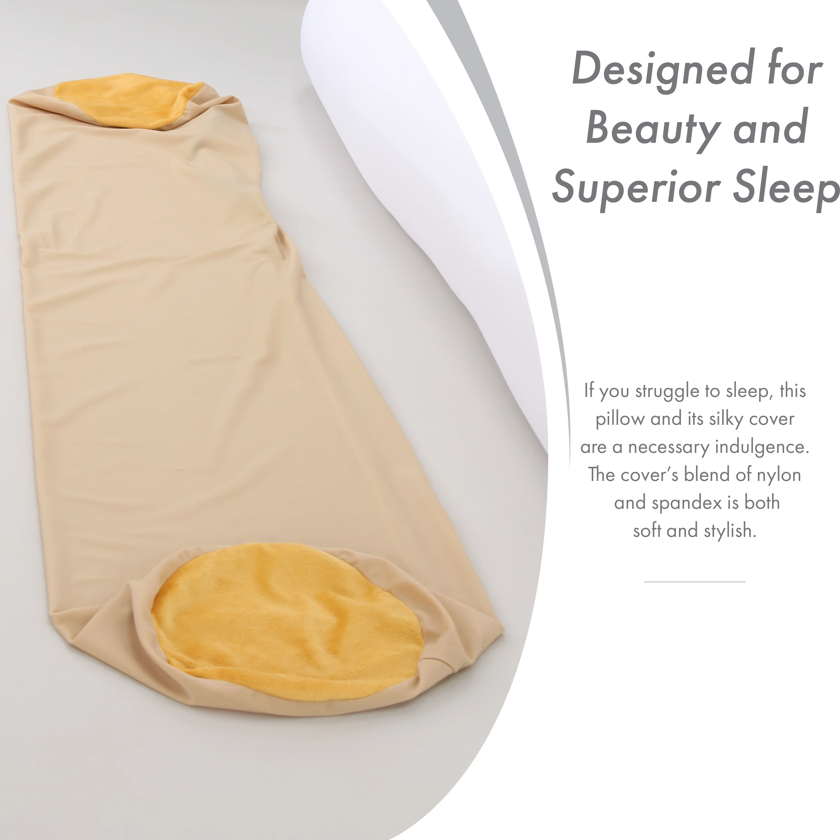 Straight Body Pillow, Premium Microbead,Side Sleeping / Pregnant Women