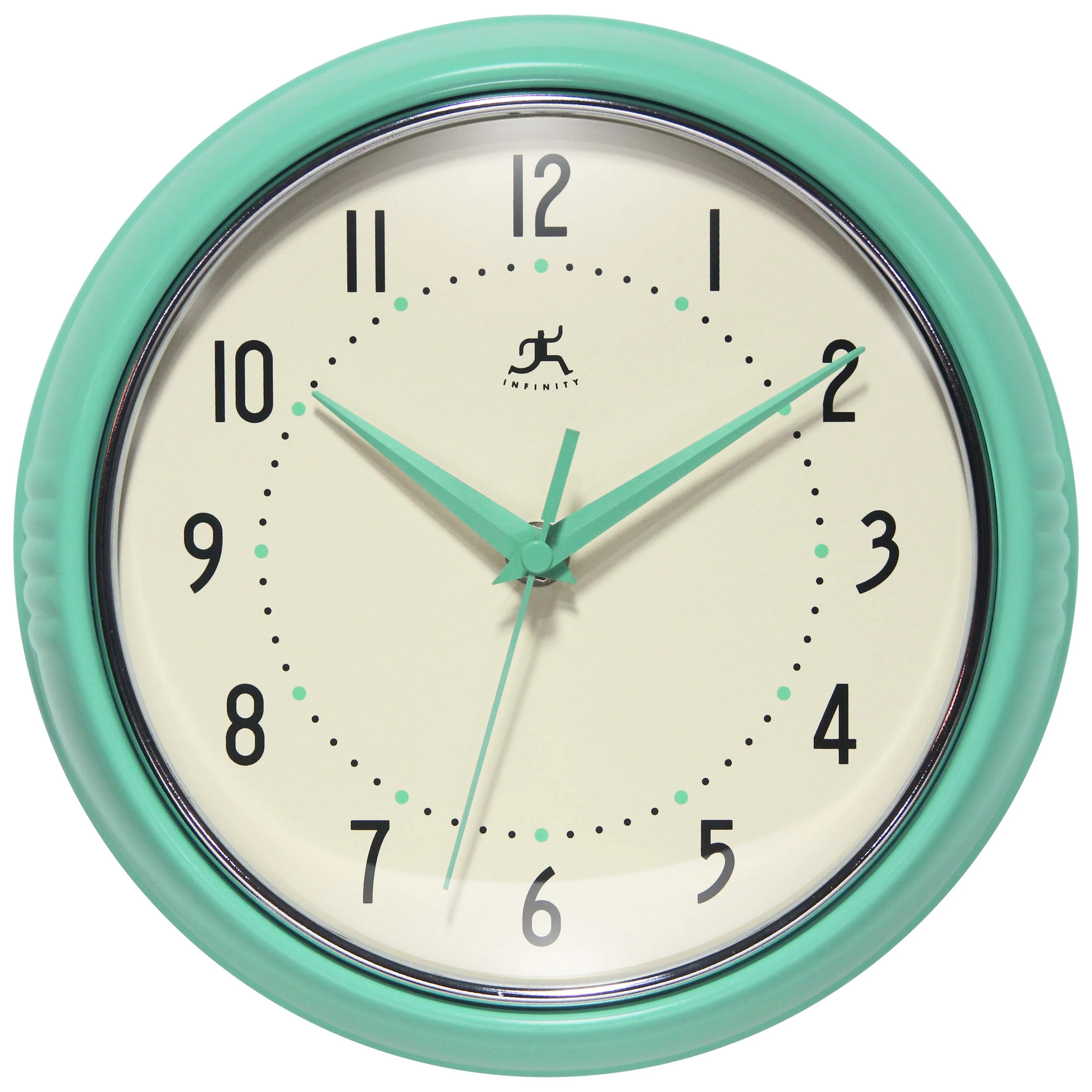 Round Retro Kitchen Wall Clock by Infinity Instruments