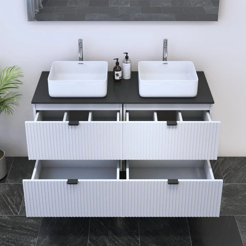 Nicole 4S 120 Double Sink Floating Bathroom Vanity (48