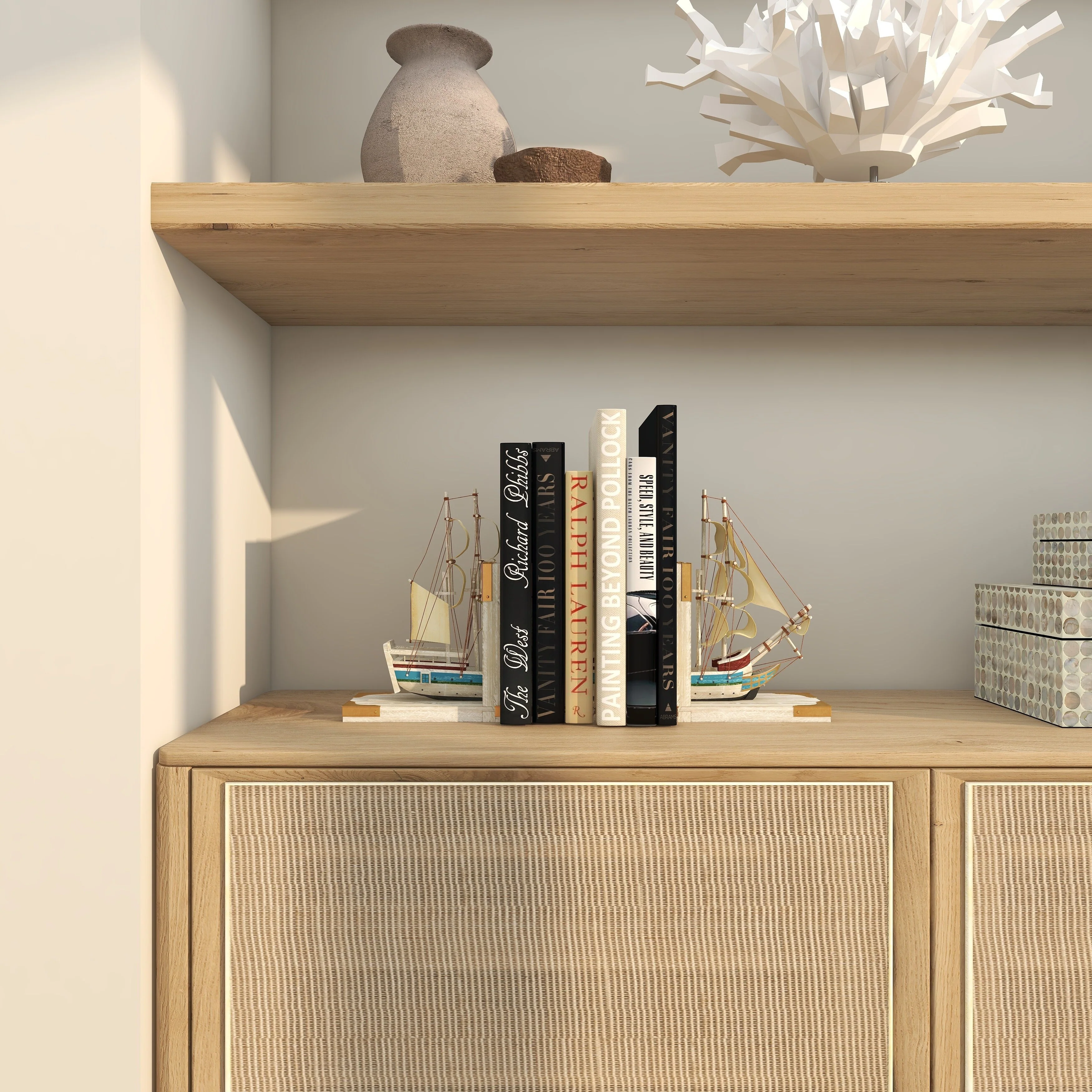 White Pine Coastal Bookends Boats and ships (Set of 2)