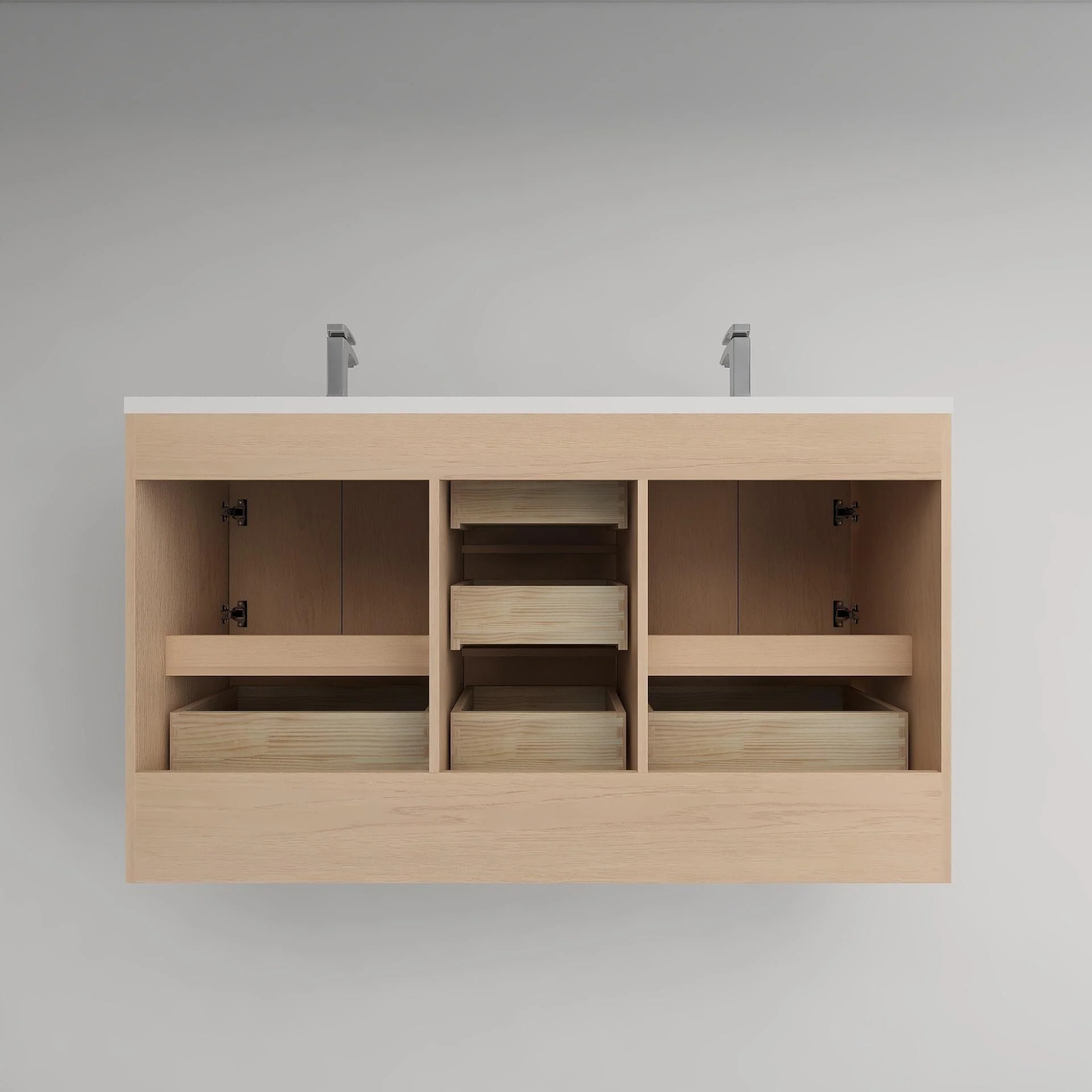 Victoria 60'' Freestanding Vanity with Double Reinforced Acrylic Sink - 59.5