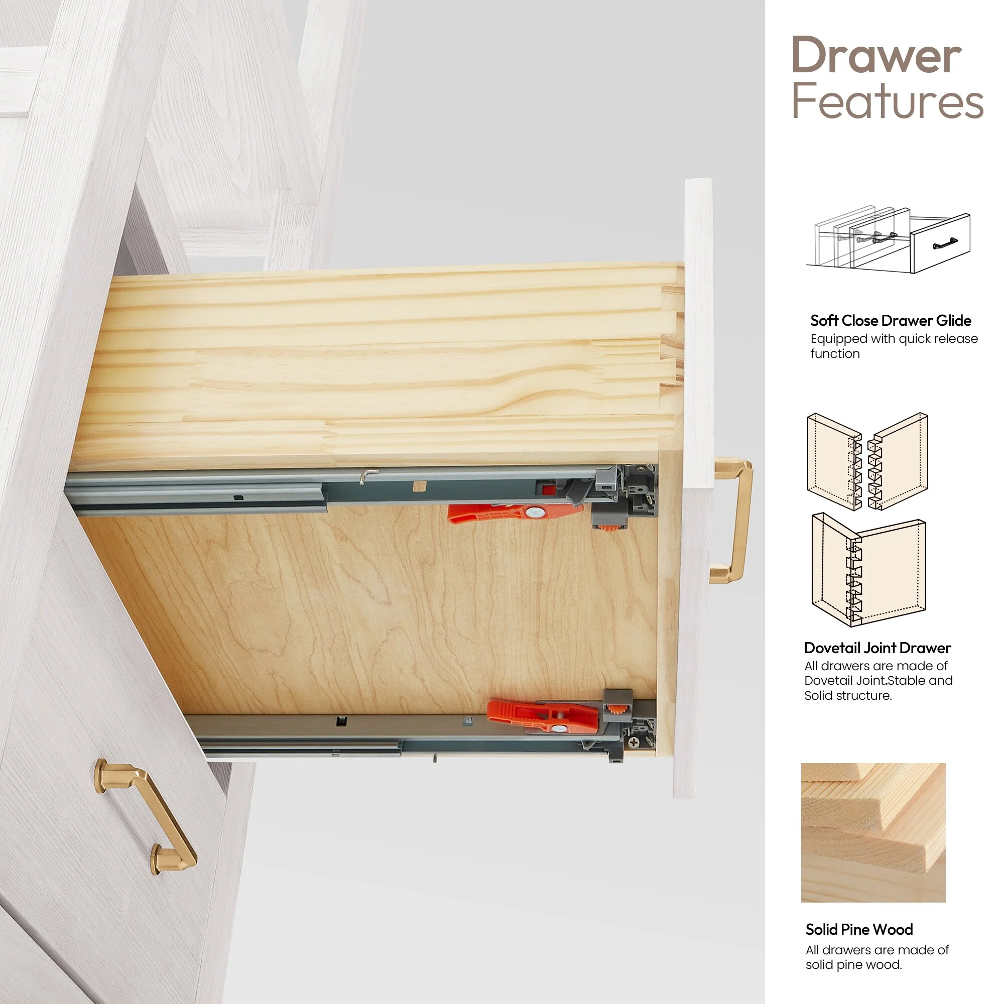 Leon 22 in. Storage Cabinet for Bathroom, Kitchen and Living Room