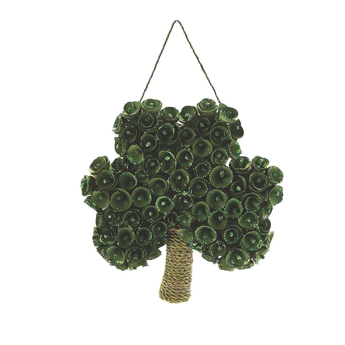 Shamrock Shaped Wreath, St. Patrick's Day, Front Door, Home Decor, 1 Piece