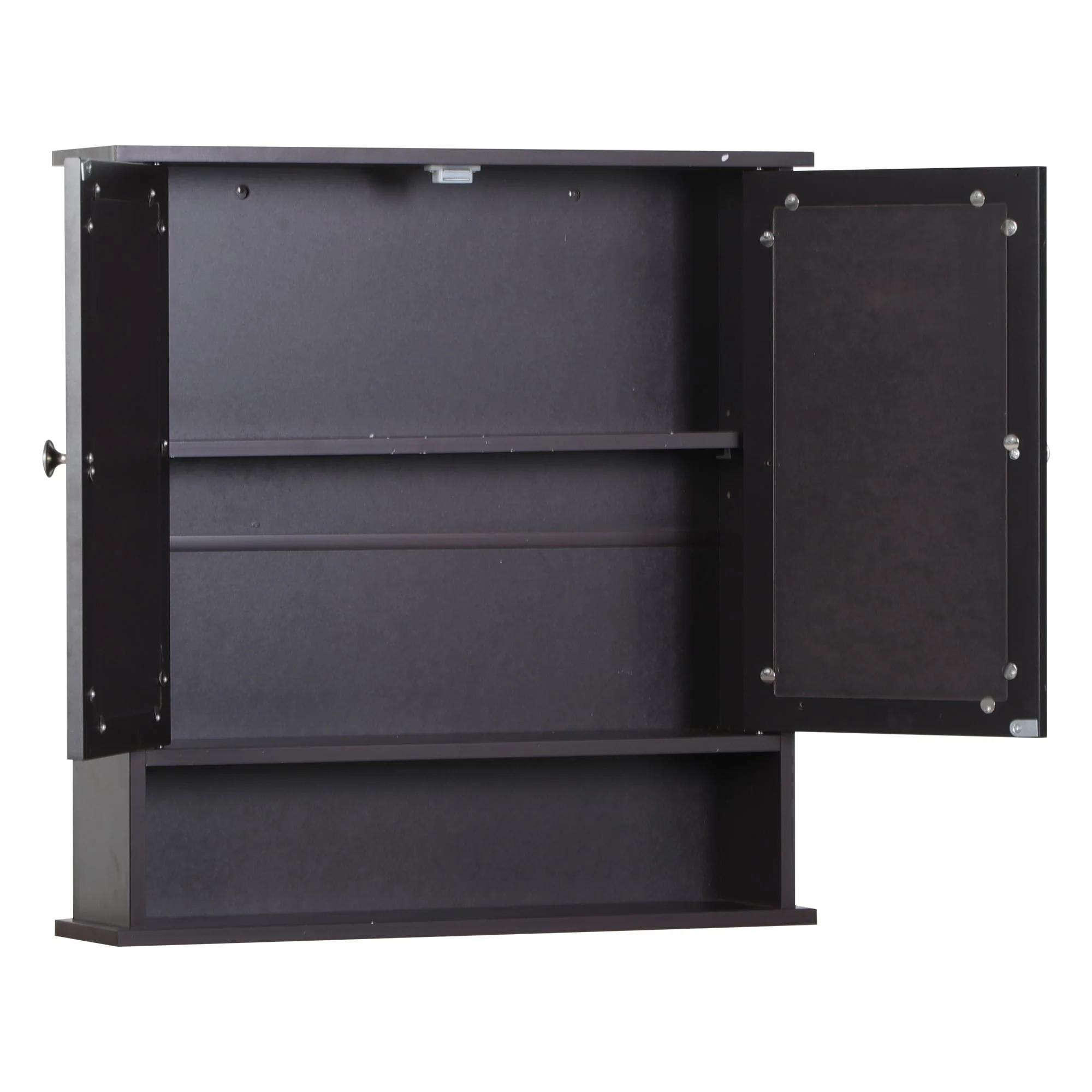 2-Door Medicine Cabinet Bathroom Wall Cabinet with Double Mirror Doors