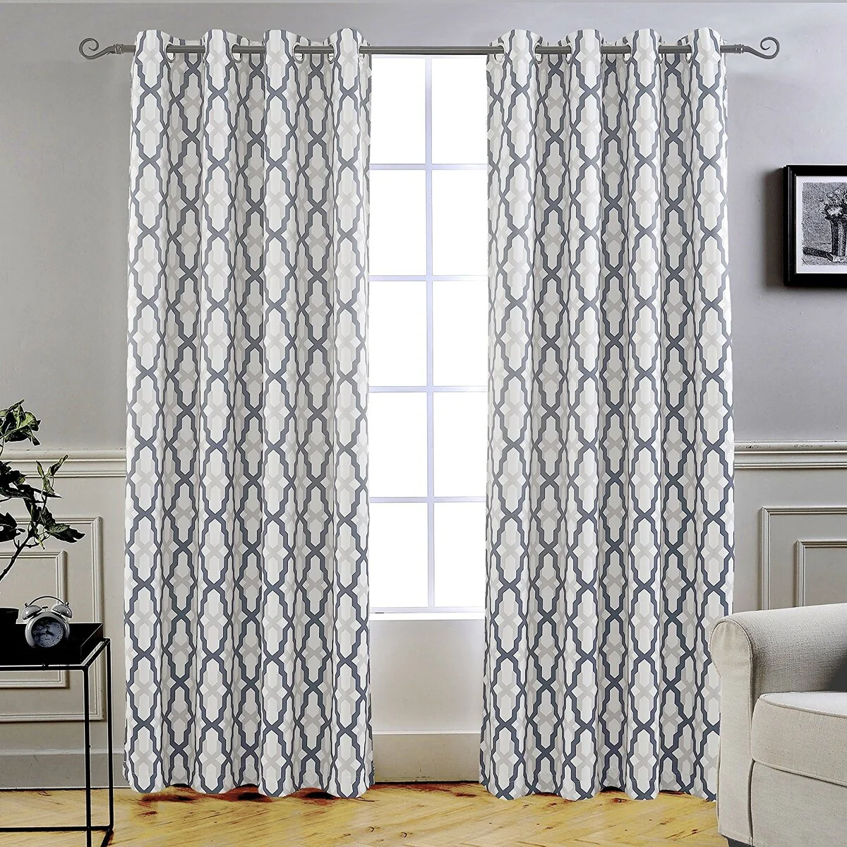 DriftAway Mason/Geo Thermal Insulated Blackout Grommet Window Curtain Panel