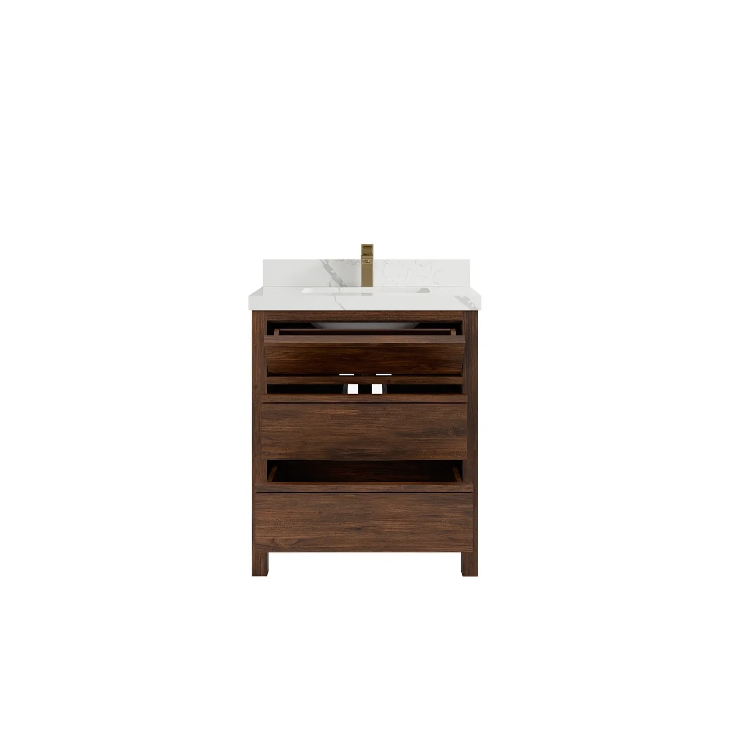 Willow Collections 30 in. W x 22 in. D Elizabeth Solid Teak Wodd Single Sink Bathroom Vanity with Countertop