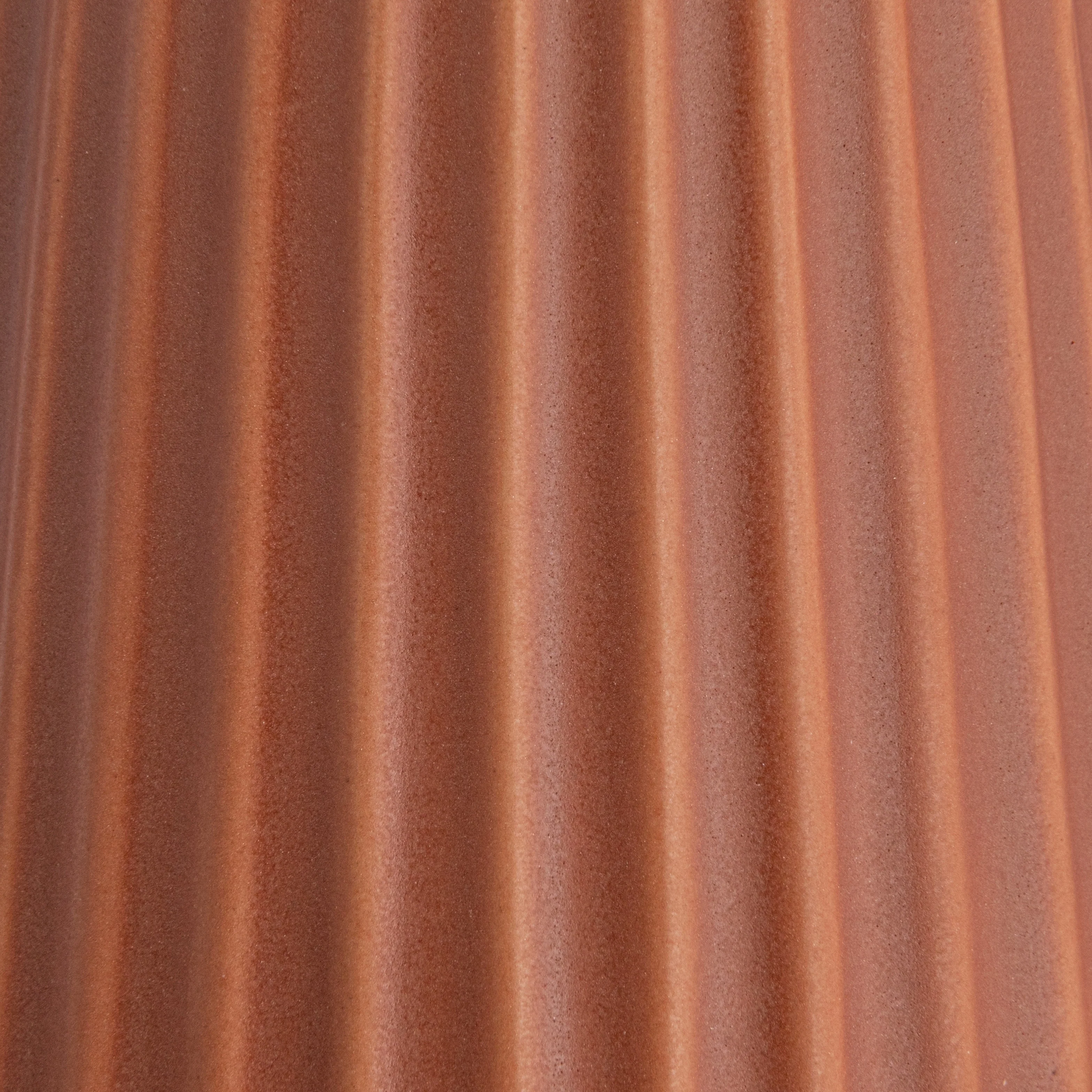 Stoneware Fluted Vase with Embossed Lines - 5.5