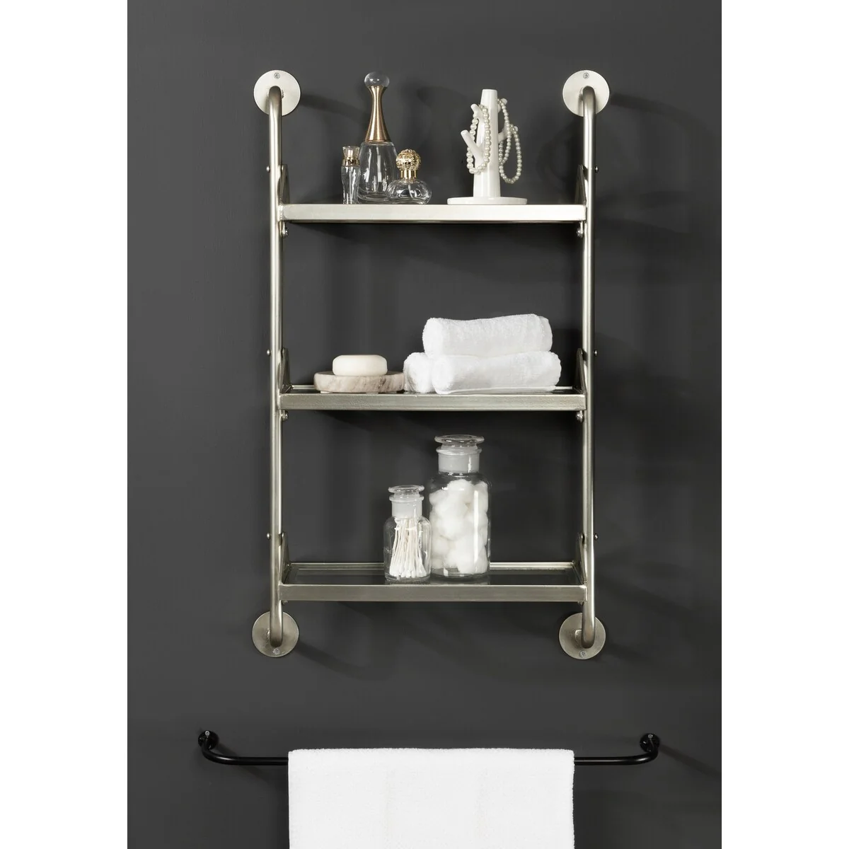 Kate and Laurel Marit Three-Tier Wall Shelf