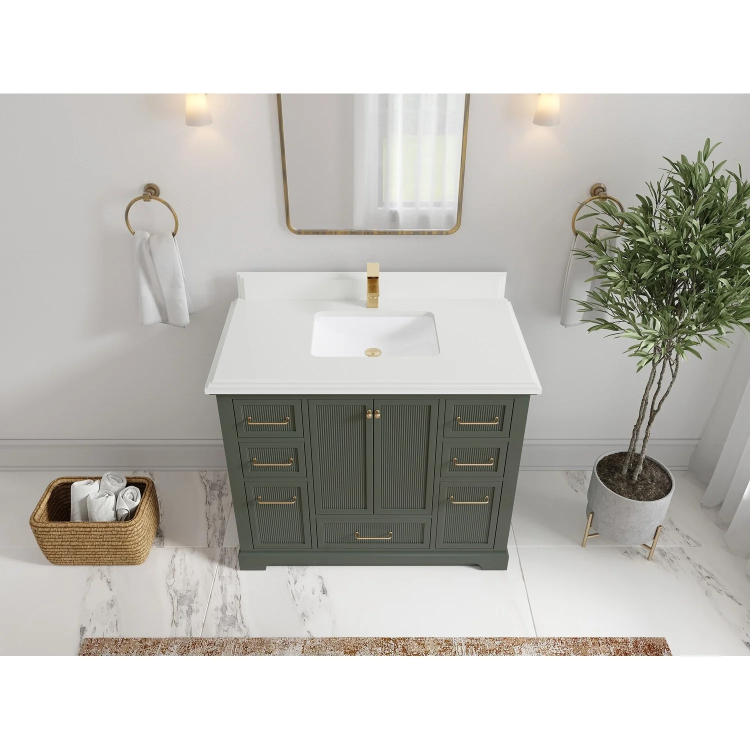 Willow Collections 42 in. W x 22 in. D Alys Single Sink Bathroom Vanity with Countertop