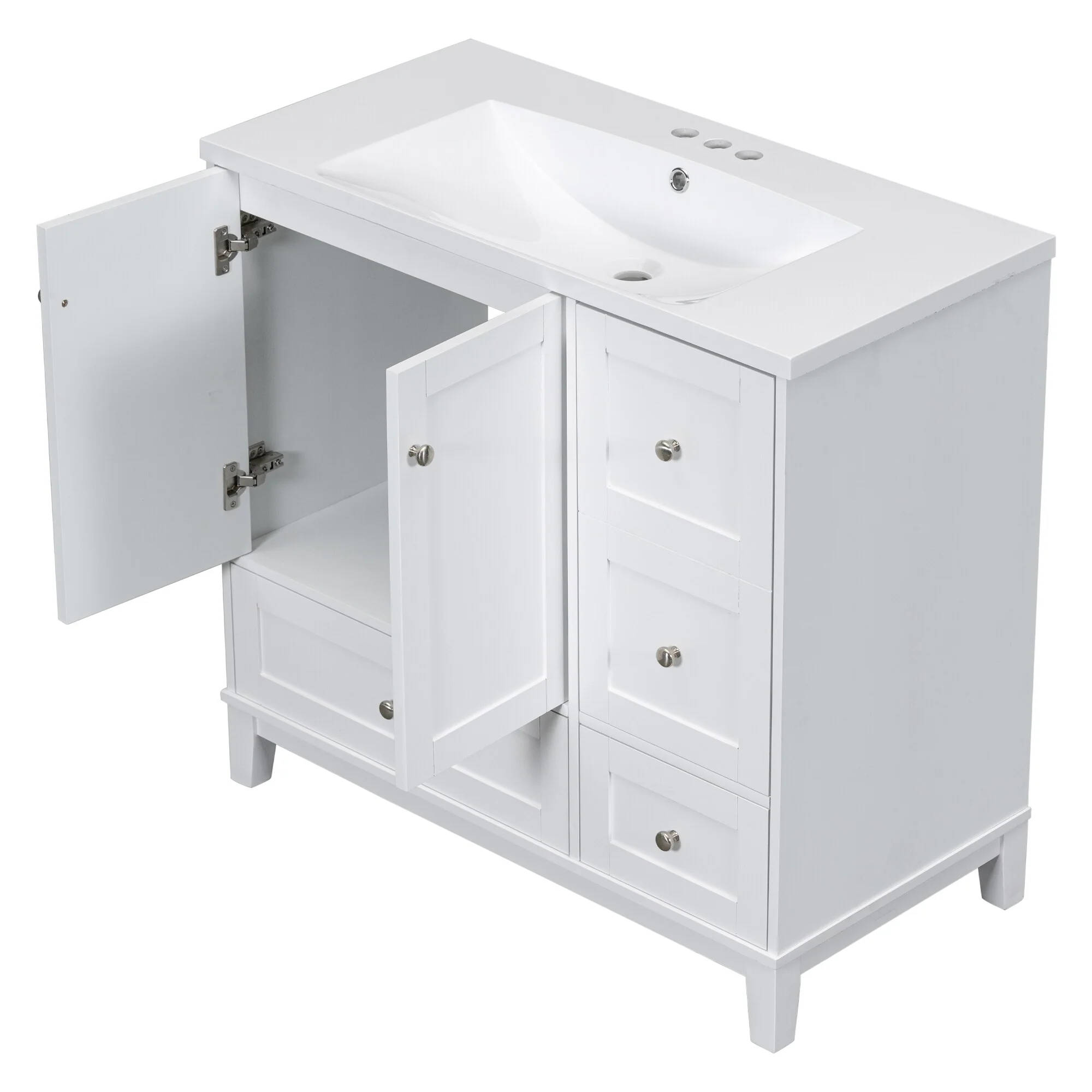 36 Inch Modern Bathroom Vanity with USB Charging