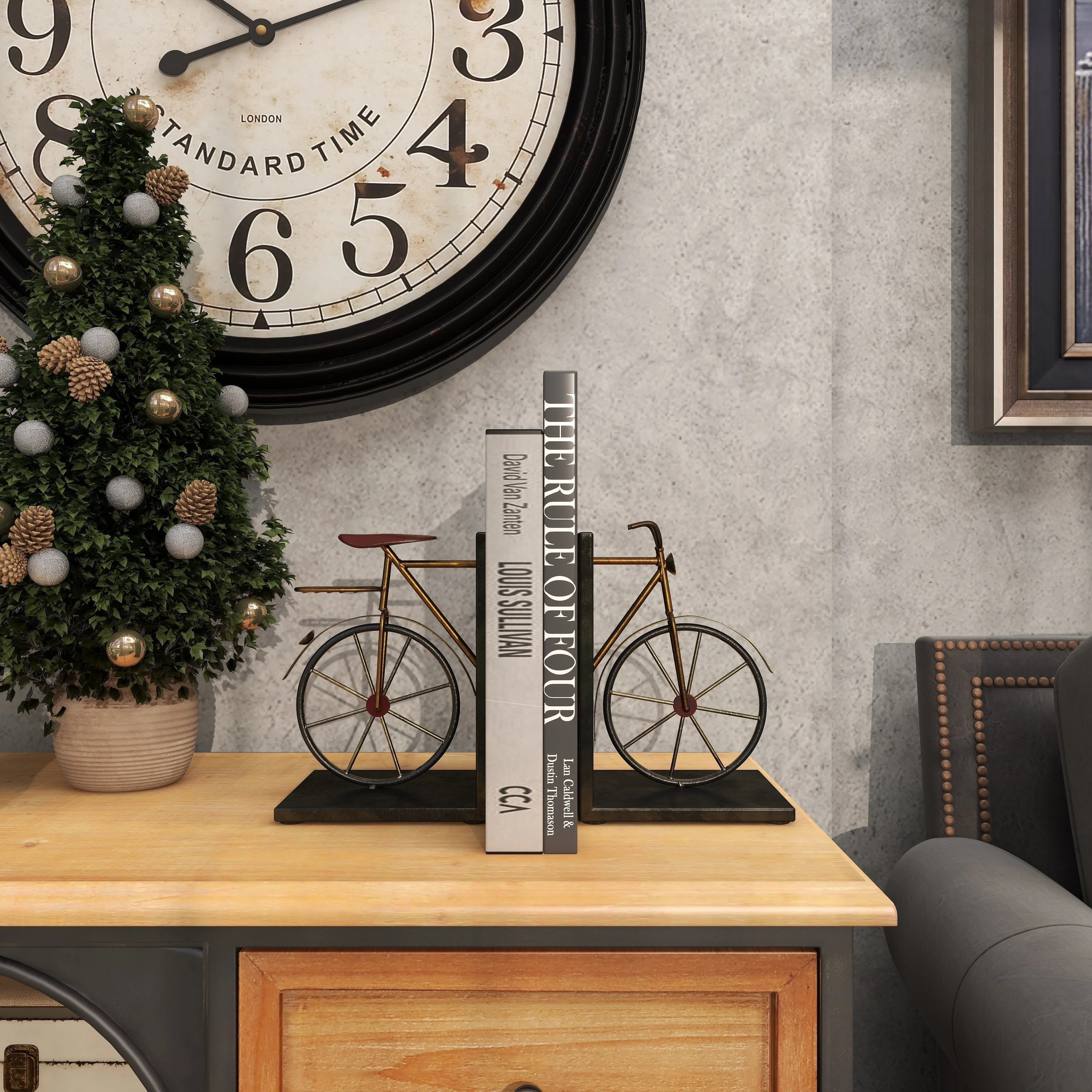 Black Iron Vintage Bookends Cars and motorcycles (Set of 2)