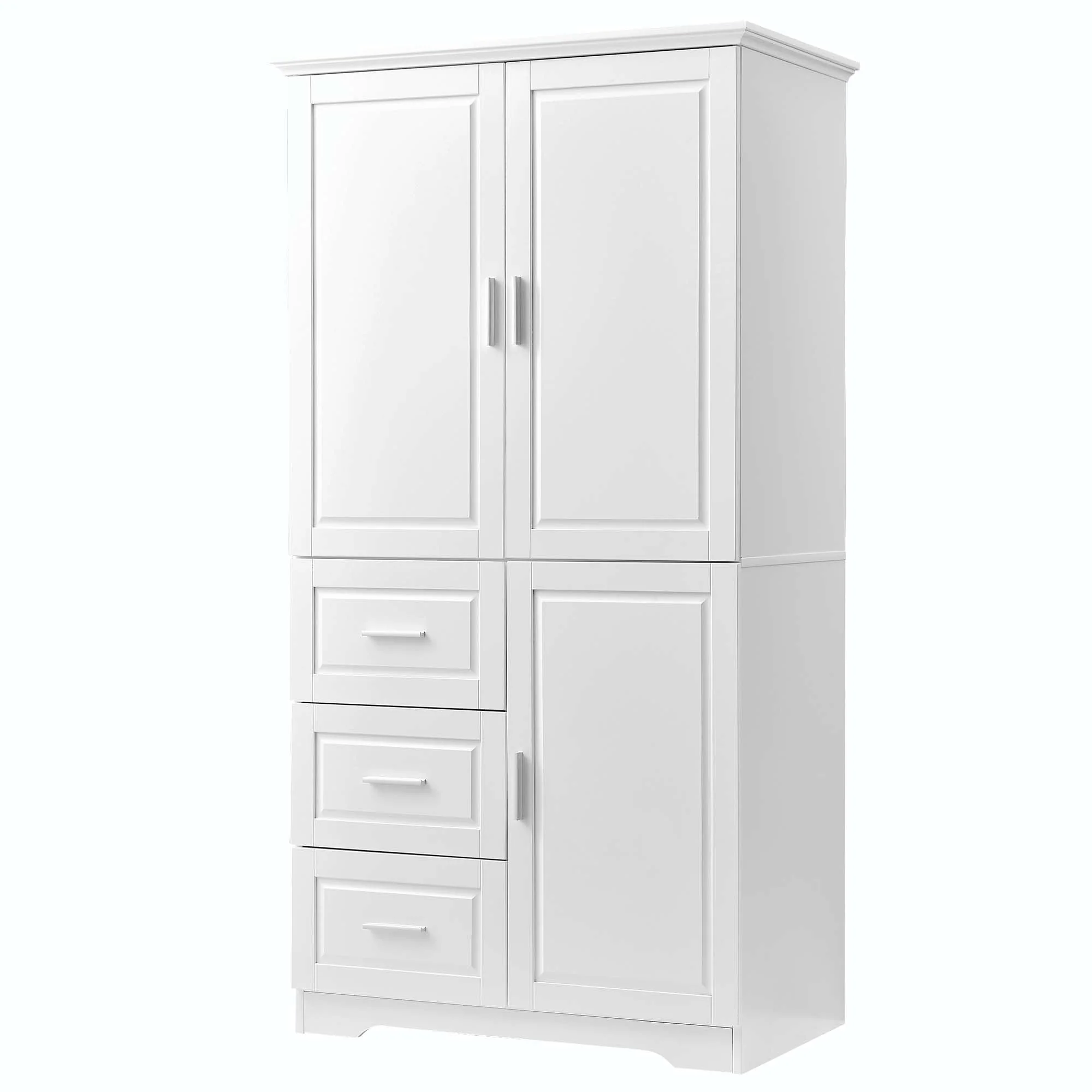 Bathroom Storage Cabinet with Drawers and Adjustable Shelf