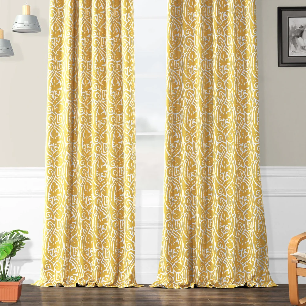 Exclusive Fabrics Abstract Room Darkening Curtain Panel Pair (2 Panels)