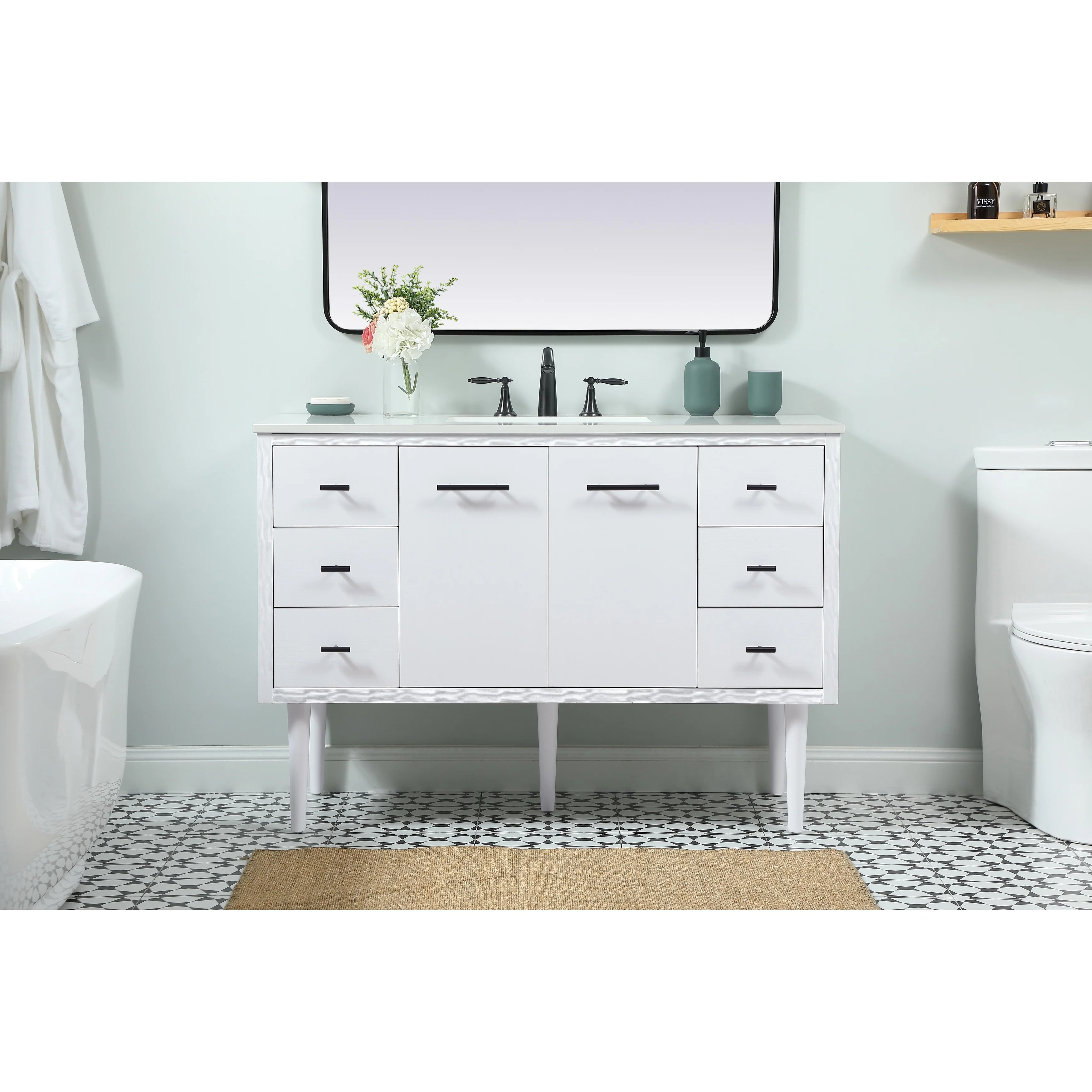 Fern 36 - 48 Inch Single Bathroom Vanity