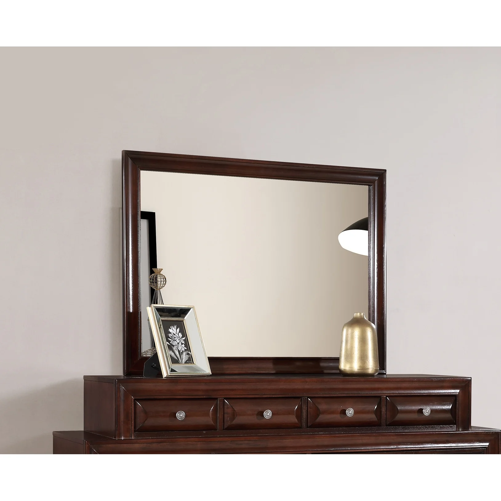 LaVita 45 in. x 33 in. Modern Rectangle Framed Dresser Mirror - 1