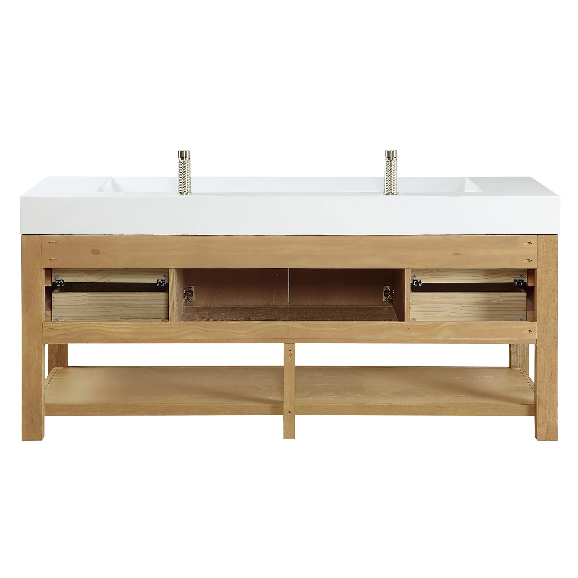 Vera Bath Vanity with Integrated Stone Sink Top and Mirror