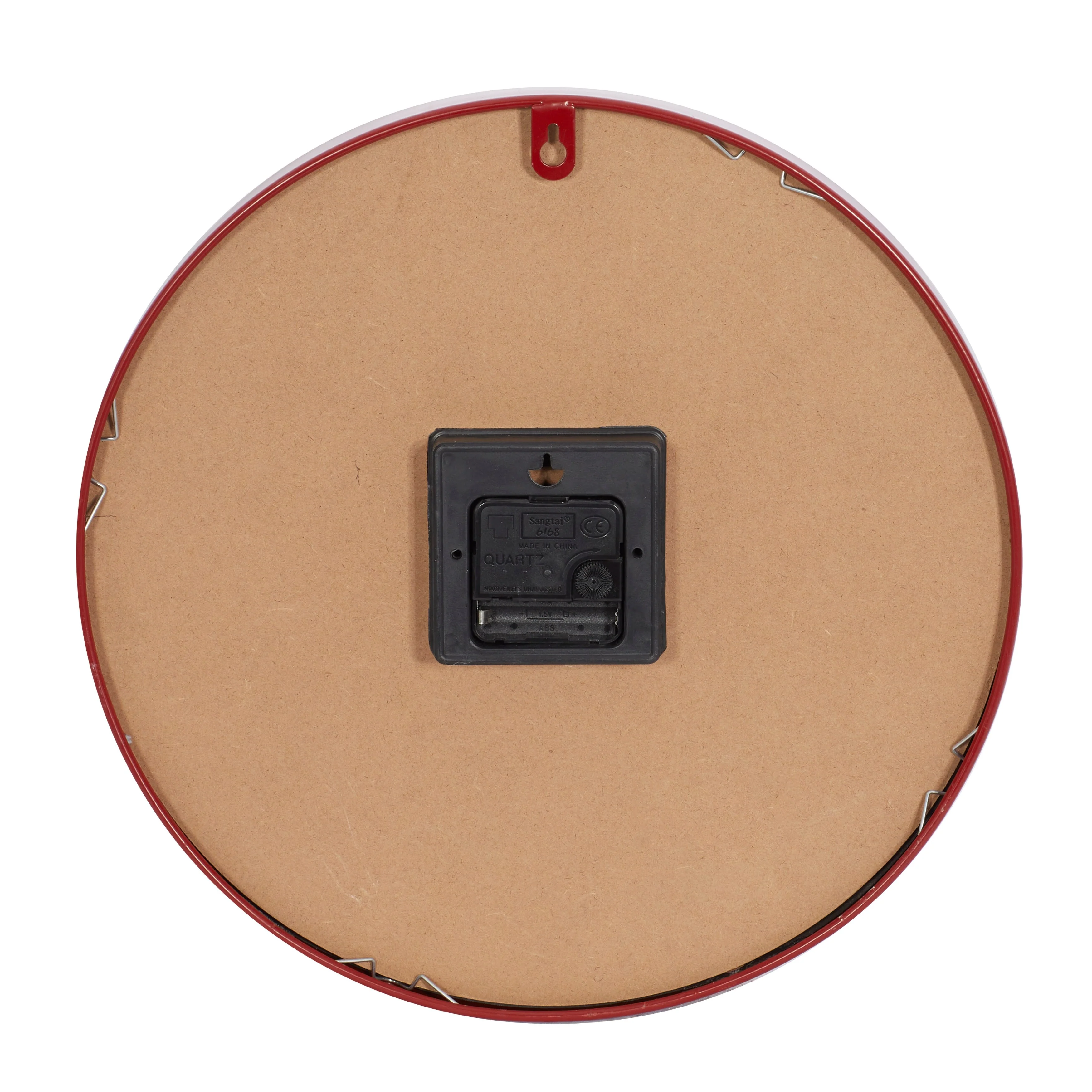 Red Iron Farmhouse Wall Clock 14 x 14 x 3 - 14 x 3 x 14