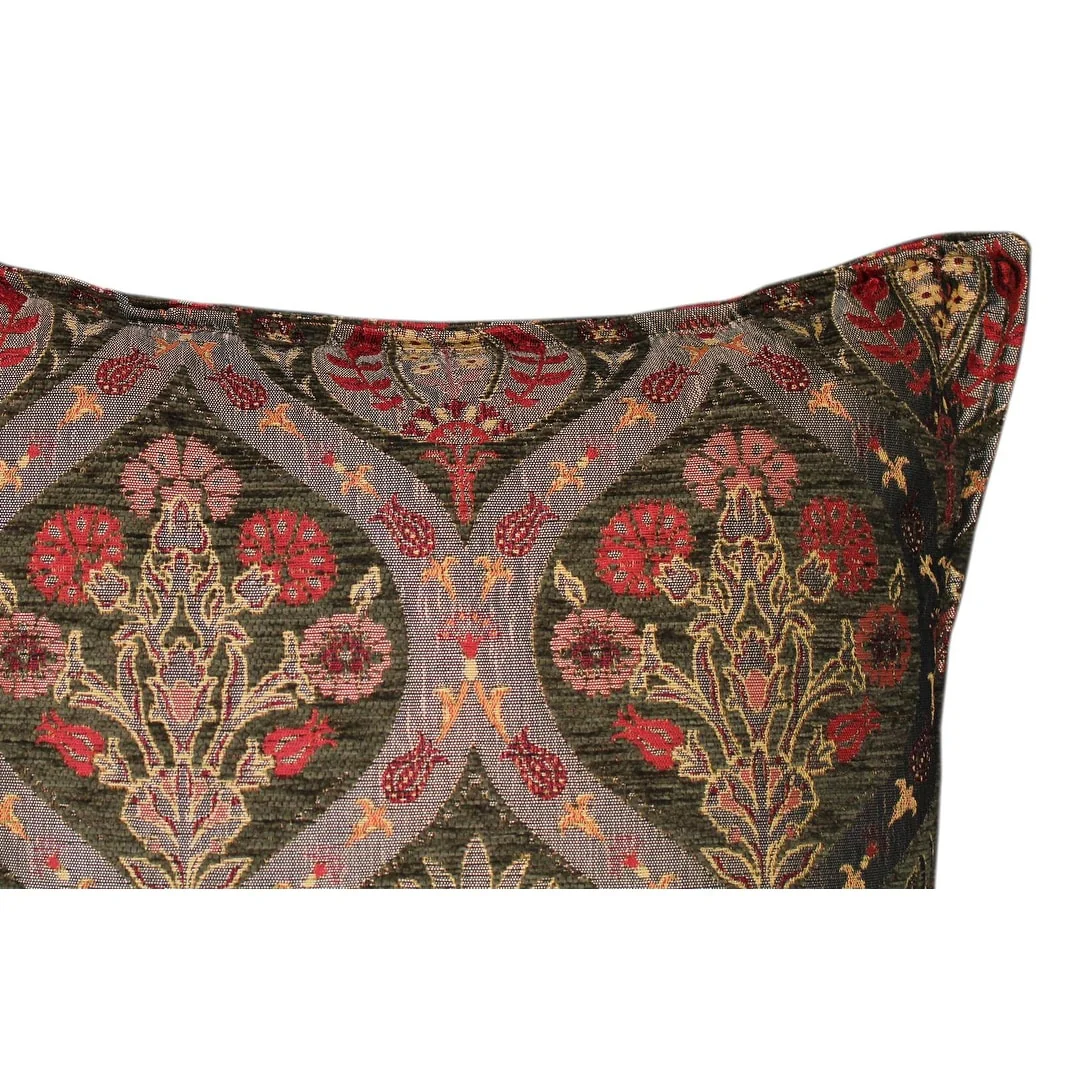 Boho Chic Peony Turkish Throw Pillow