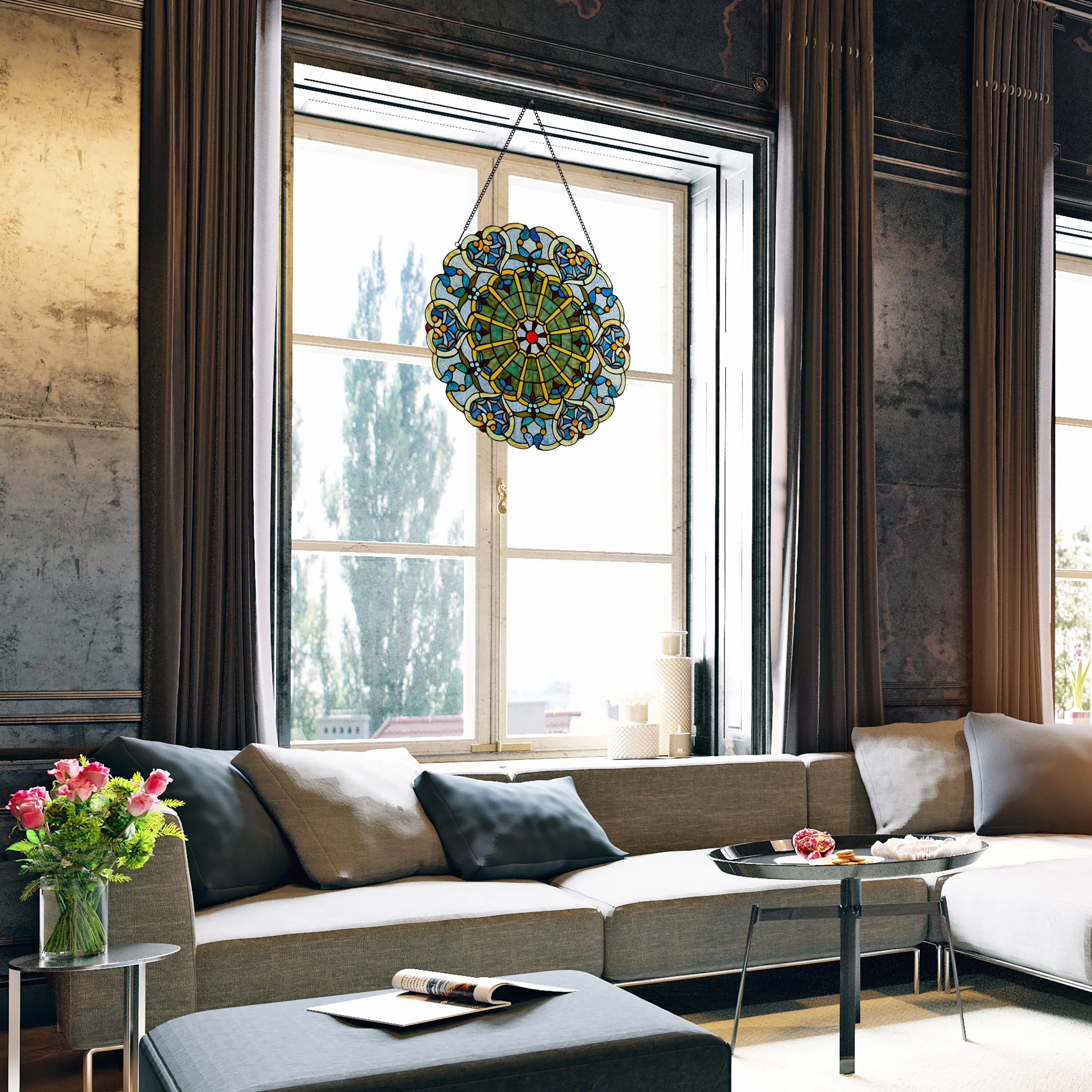 Stained Glass Webbed Heart 22