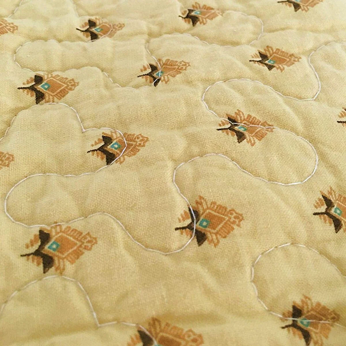 Cozy Line Rosales Paisley Reversible Cotton Throw Blanket