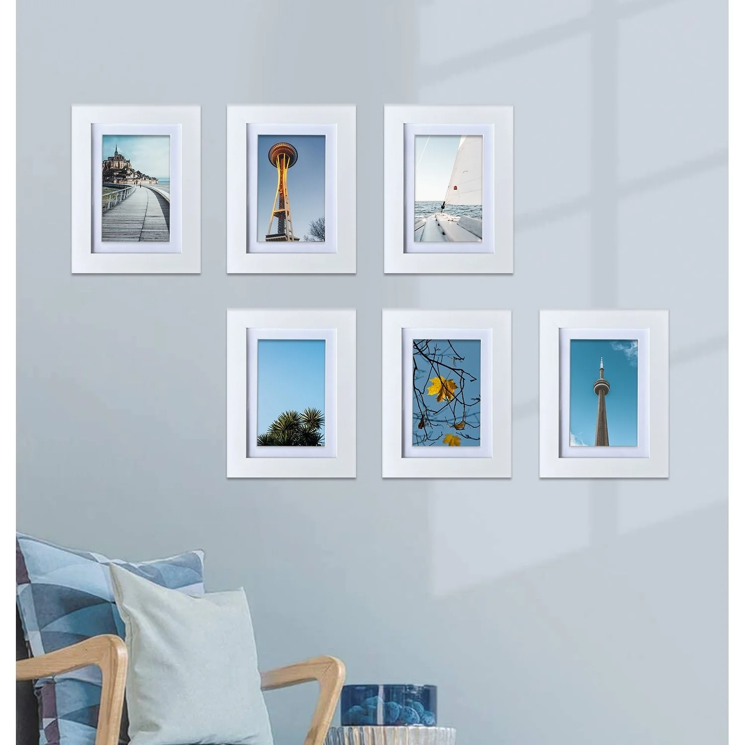 5x7 Inch Wood Picture Frame - Set of 6 (Set of 6)